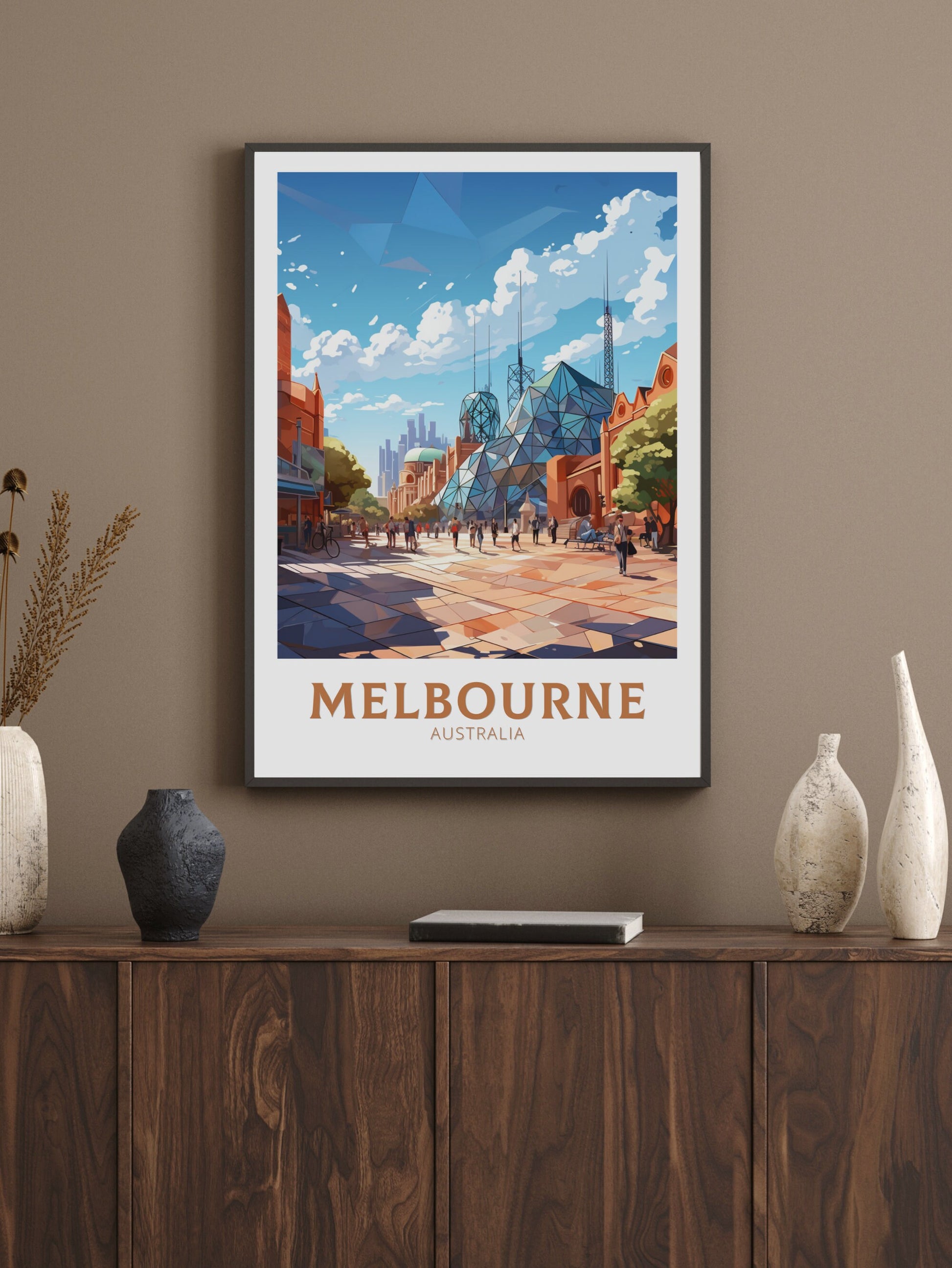 Melbourne Print | Melbourne Illustration | Melbourne Station | Australia Print | Australia Wall Art | Australia Poster | ID 621