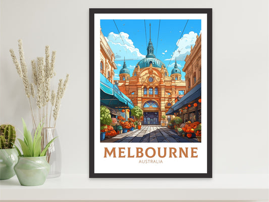 Melbourne Poster | Melbourne Illustration | Melbourne Station | Australia Poster | Australia Wall Art | Australia Print | ID 622