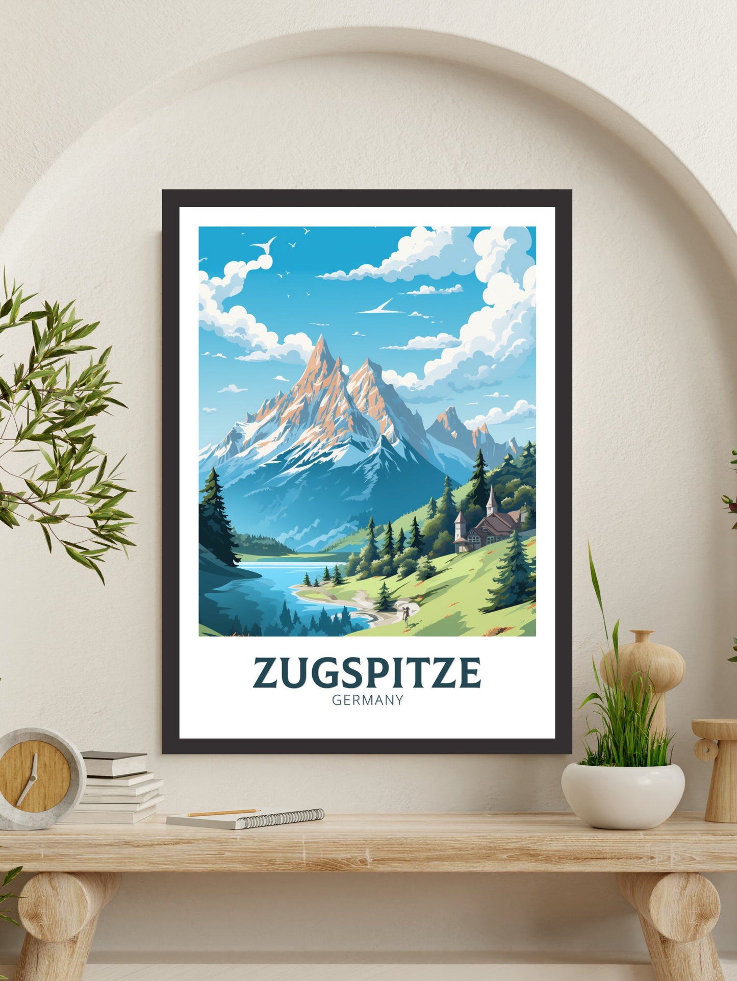 Zugspitze Print | Zugspitze Illustration | Zugspitze Wall Art | Zugspitze Poster | Germany Print Design | Zugspitze Print | ID 918