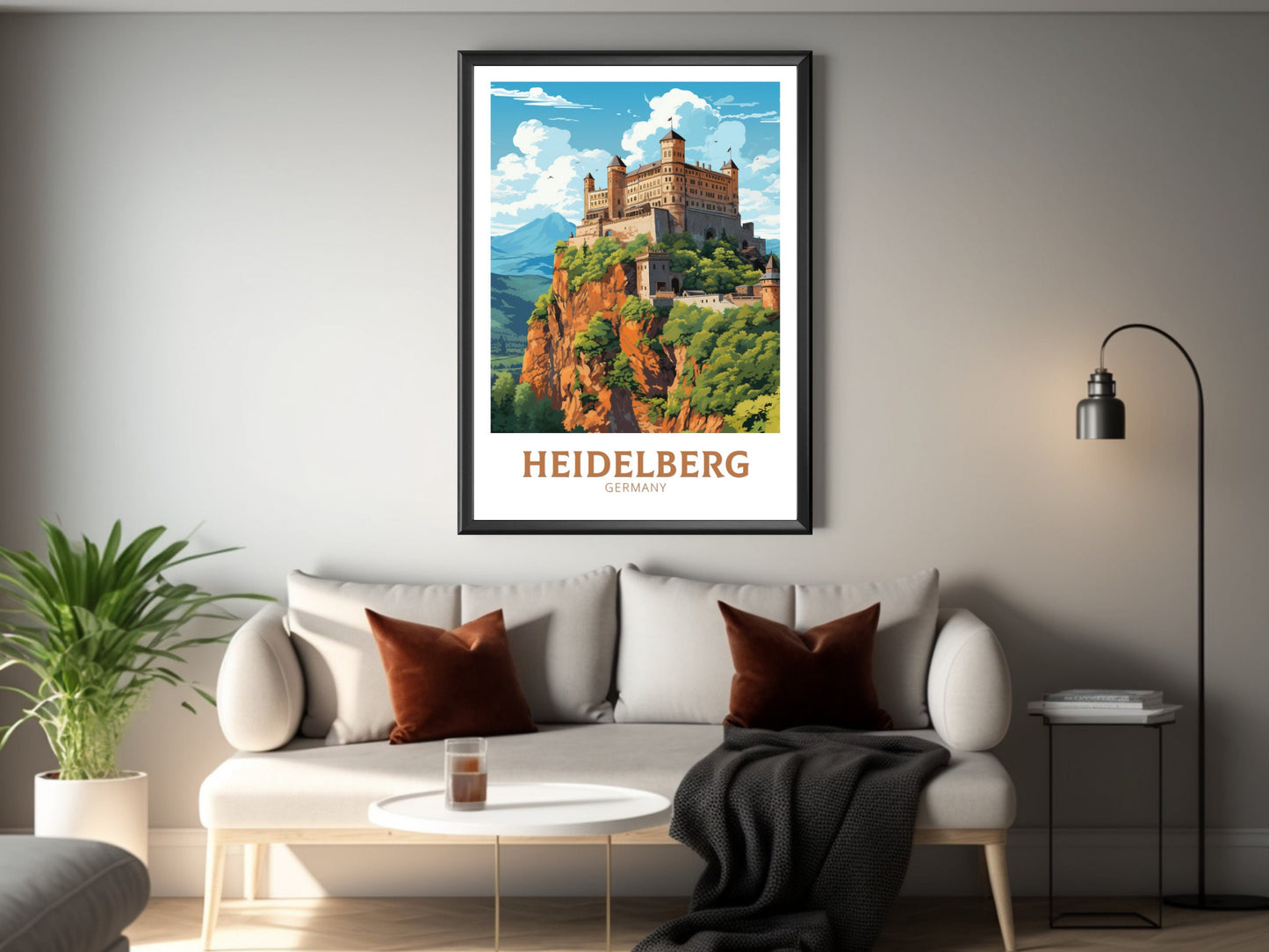 Heidelberg Print | Heidelberg Illustration | Heidelberg Wall Art | Heidelberg Poster | Germany Print Design | Heidelberg Print | ID 629