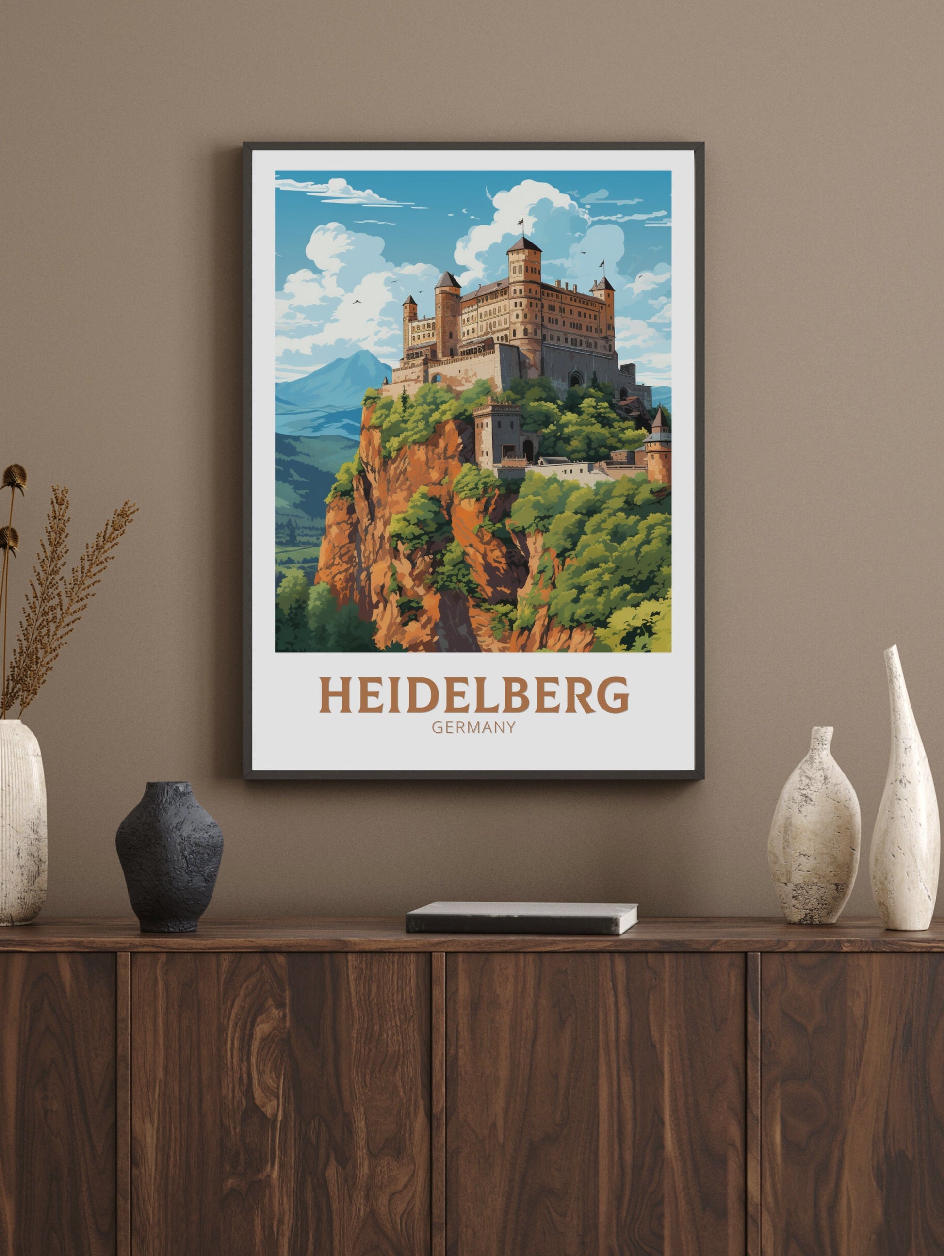 Heidelberg Print | Heidelberg Illustration | Heidelberg Wall Art | Heidelberg Poster | Germany Print Design | Heidelberg Print | ID 629