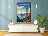 San Francisco Travel Poster | San Francisco Print | San Francisco City Poster | San Francisco Wall Art | Golden Gate Bridge Print | ID 786