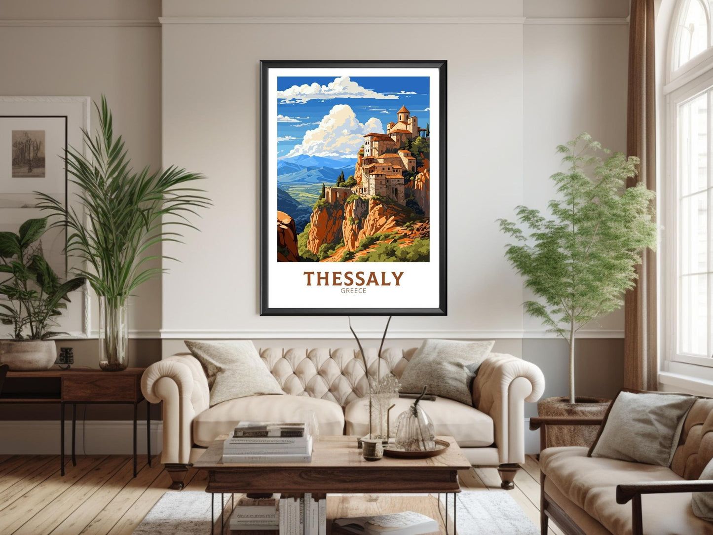 Thessaly Travel Poster | Thessaly Print | Thessaly Illustration | Greece Print | Greece Home Décor | Thessaly Art | Greece poster ID 589