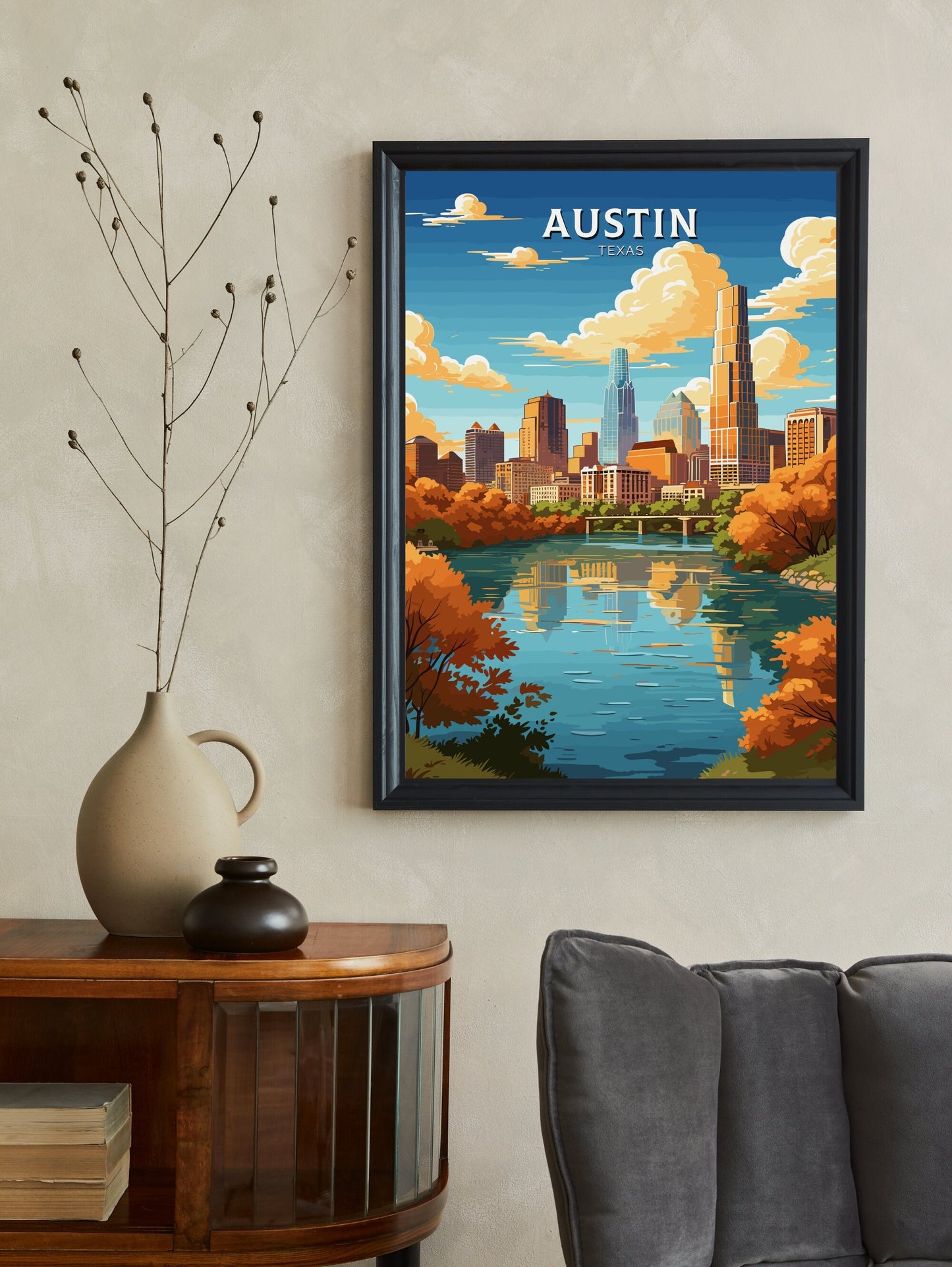 Austin Poster | Austin Travel Print | Austin Texas Print | Austin Wall Art | USA print | Texas Poster | ID 788