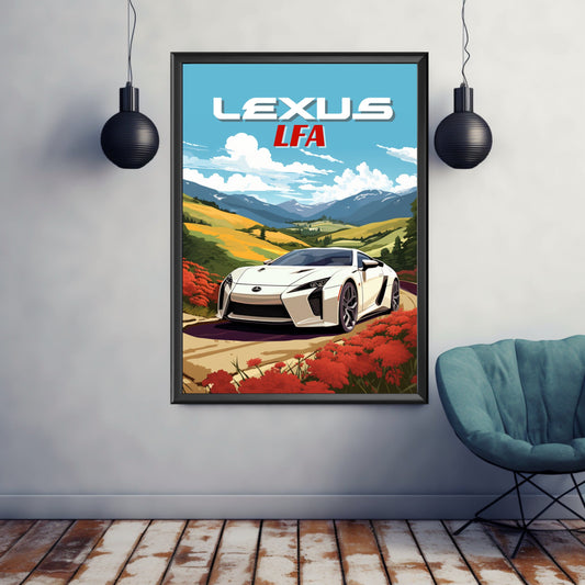 Lexus LFA Poster, Lexus LFA Print, 2010s Car Print, Car Art, Supercar Print, Modern Classic Car, Car Print, Car Poster, Sports Car Print