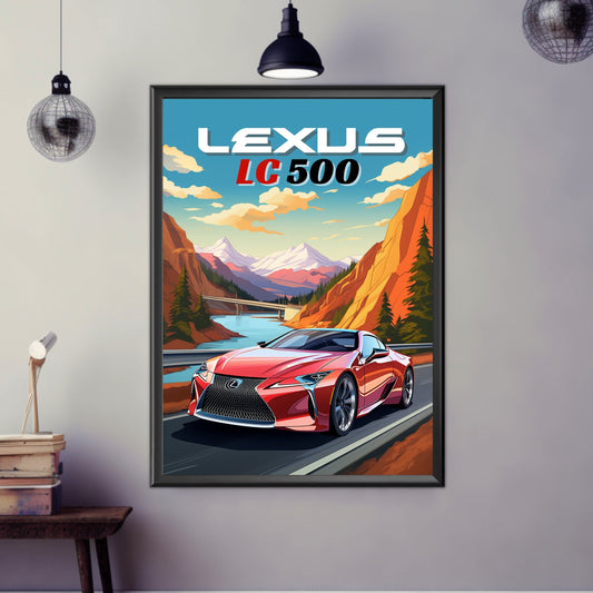 Lexus LC 500 Print, 2020s Car Print, Lexus LC 500 Poster, Car Art, Modern Classic Car, Car Print, Car Poster, Luxury Car Print