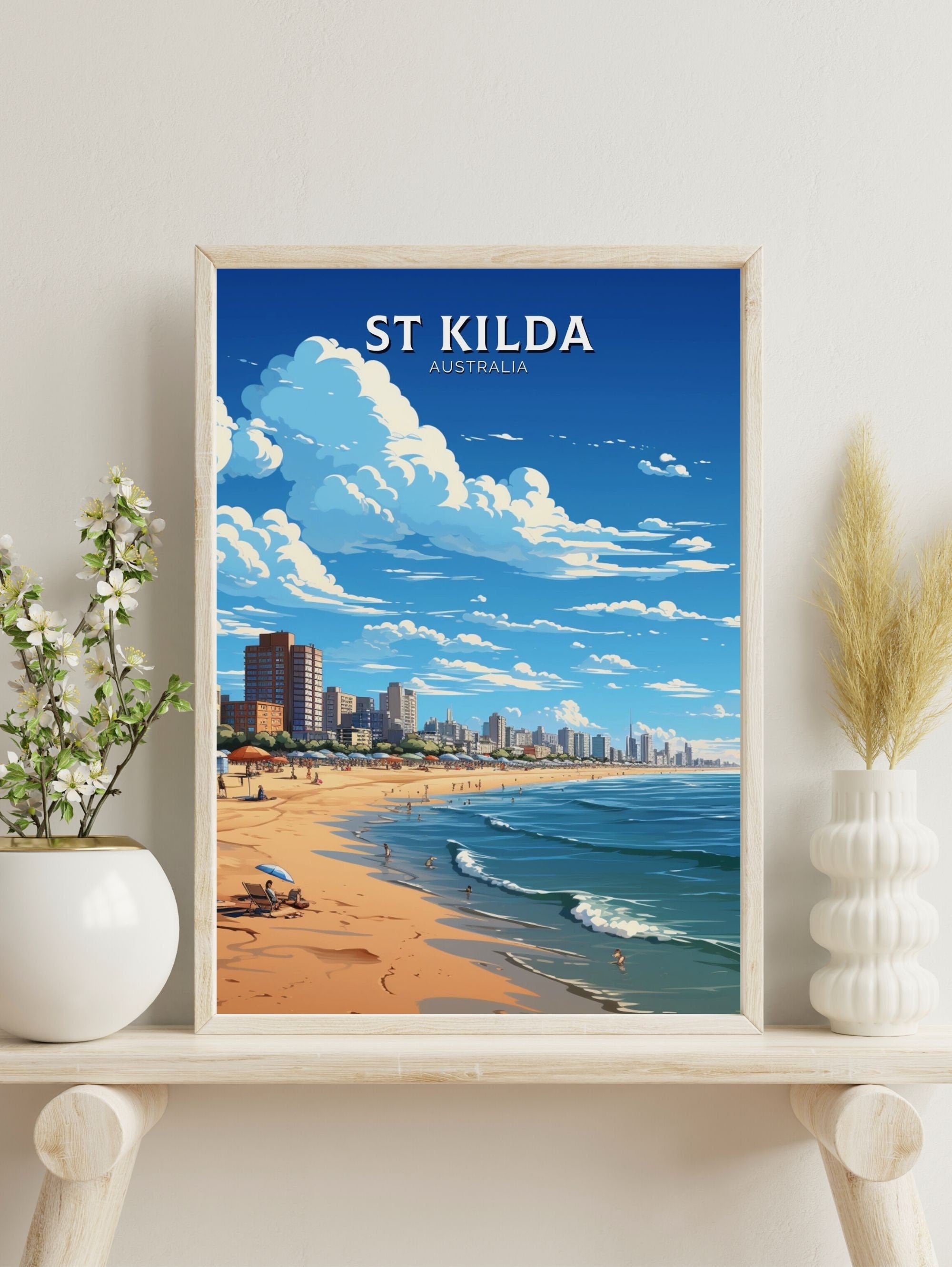 Australia ST KILDA TRAVEL POSTER - WALLART AUSTRALIA
