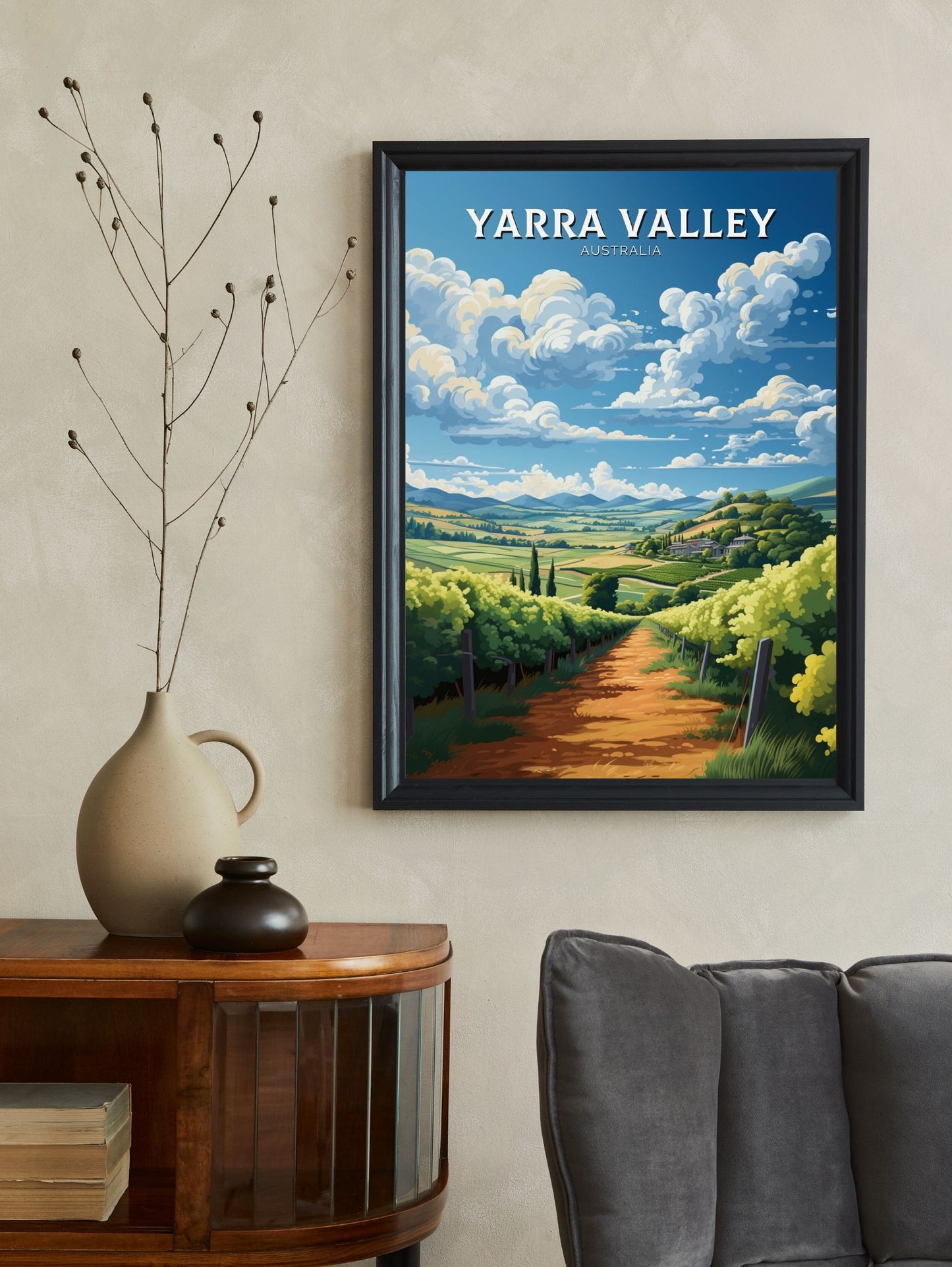 Yarra Valley Victoria Print | Yarra Valley Poster | Victoria Poster | Victoria Australia Wall Art | Yarra Valley Print | ID 636