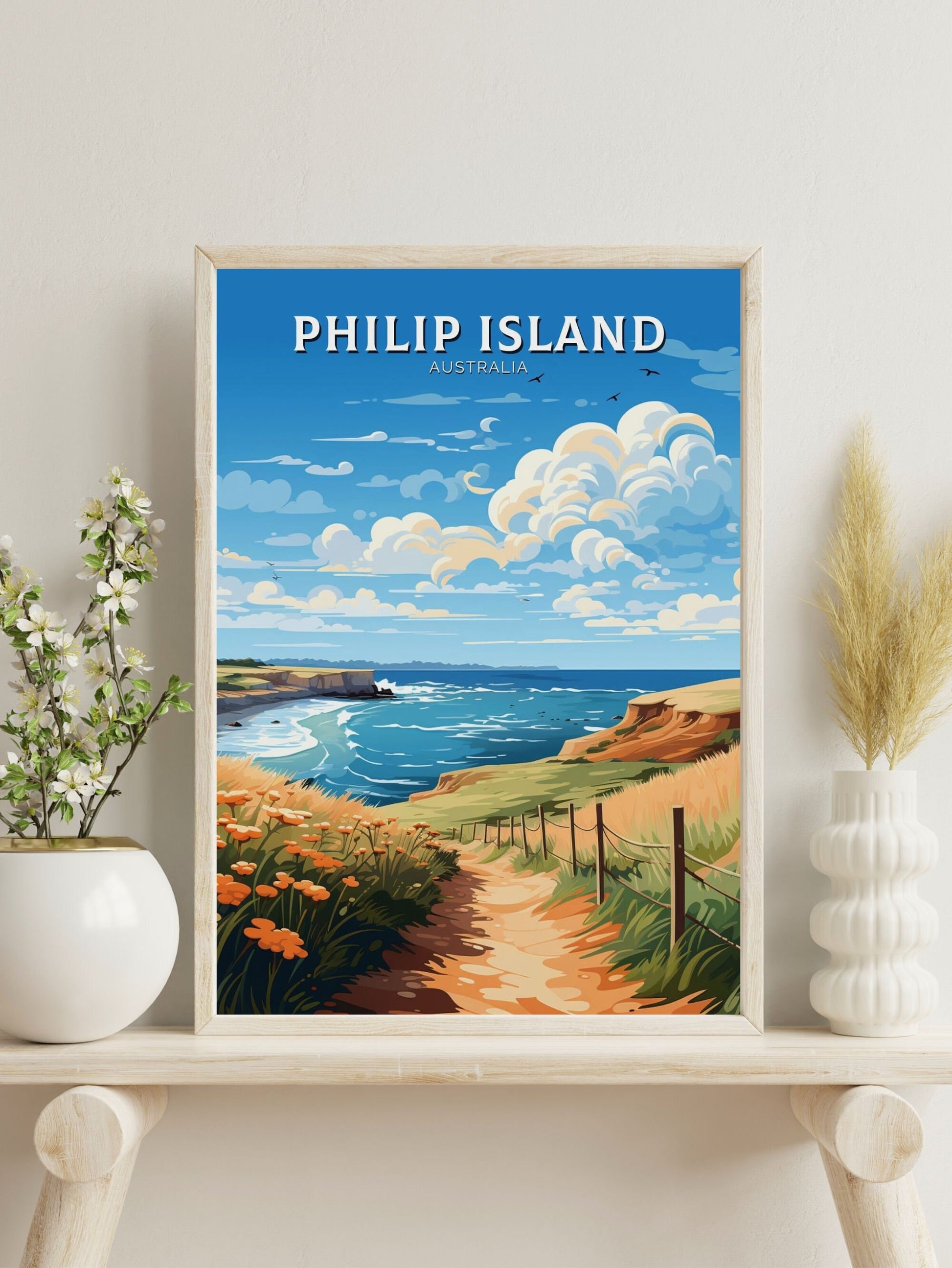 Philip Island Print | Philip Island Poster | Victoria Poster | Victoria Australia Wall Art | Victoria Print | Australia Poster | ID 635