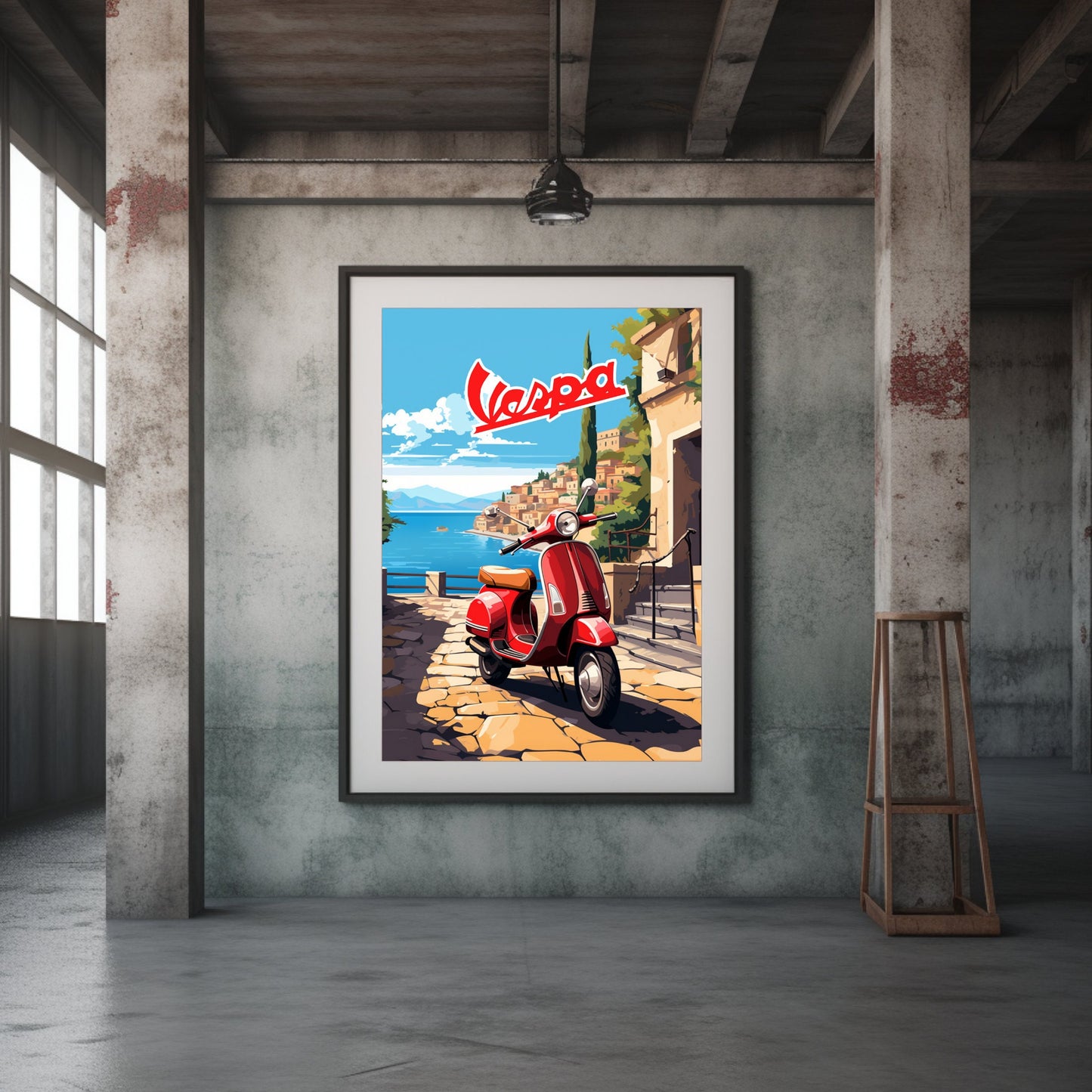 Vespa Scooter Print