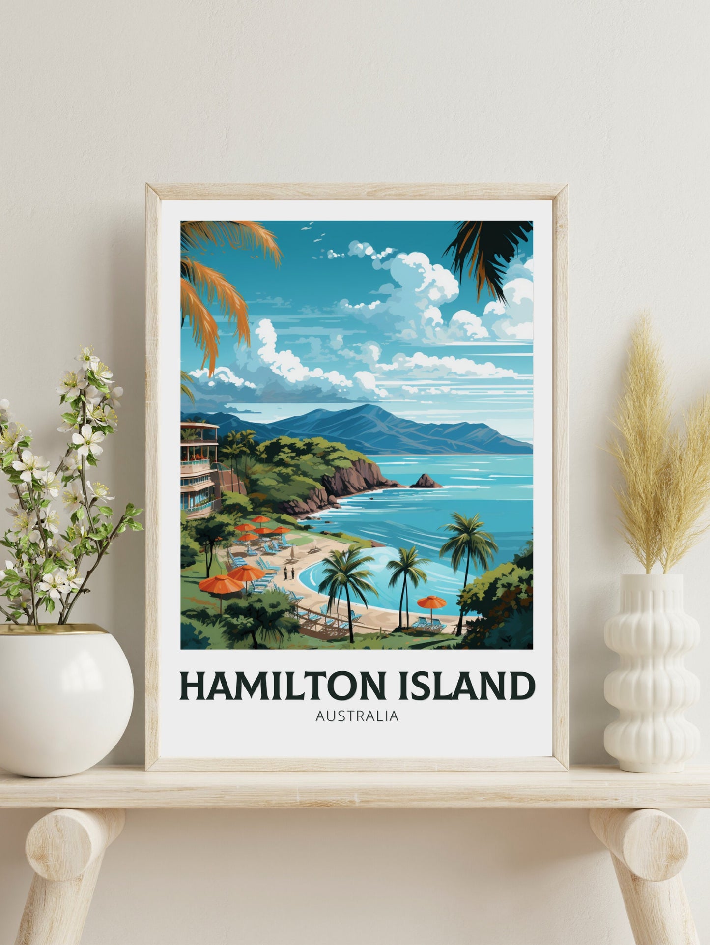 Hamilton Island Print | Hamilton Island Travel Poster | Australia Poster | Australia Print | Queensland Print | Island Poster | ID 637