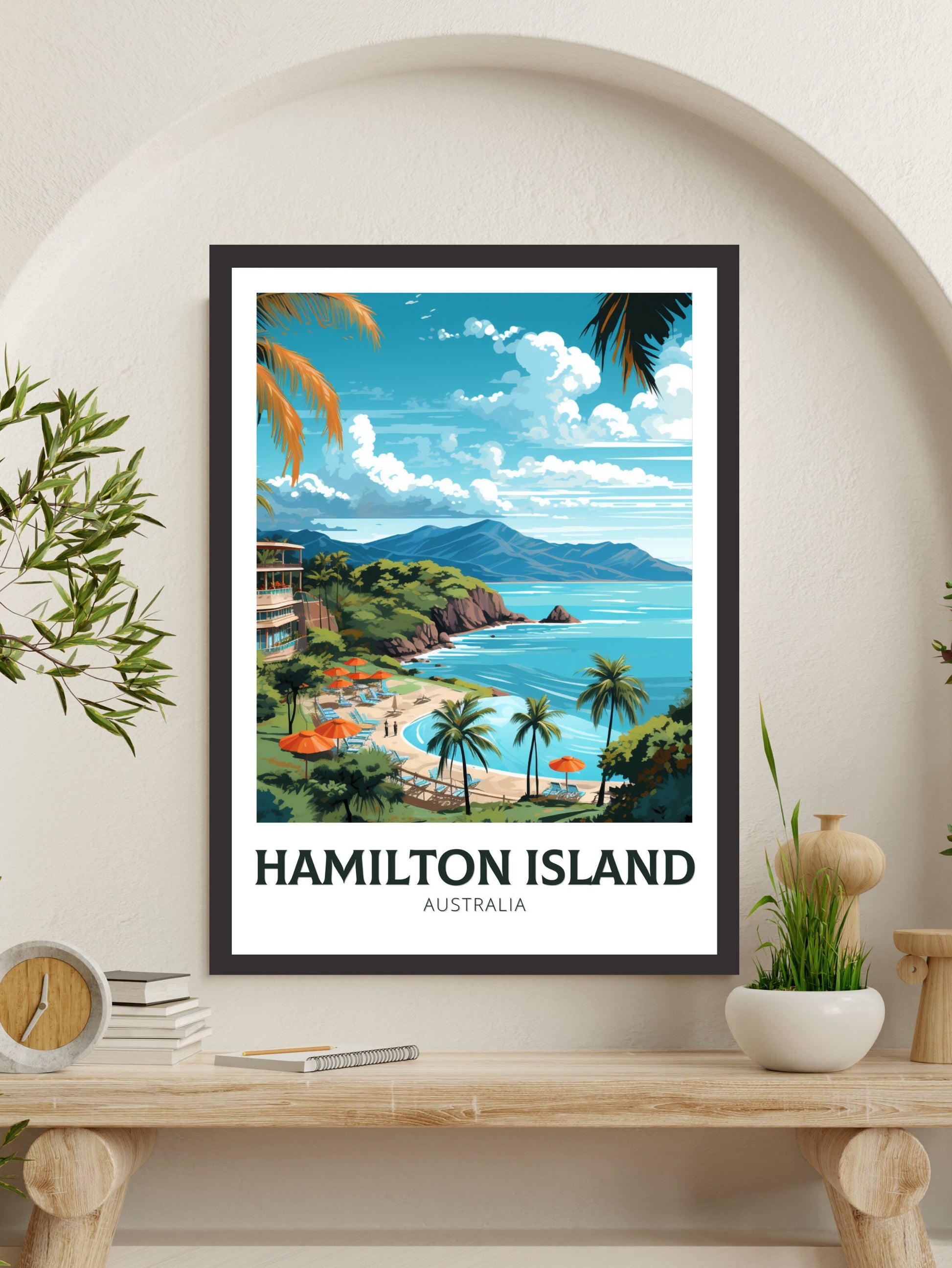 Hamilton Island Print | Hamilton Island Travel Poster | Australia Poster | Australia Print | Queensland Print | Island Poster | ID 637