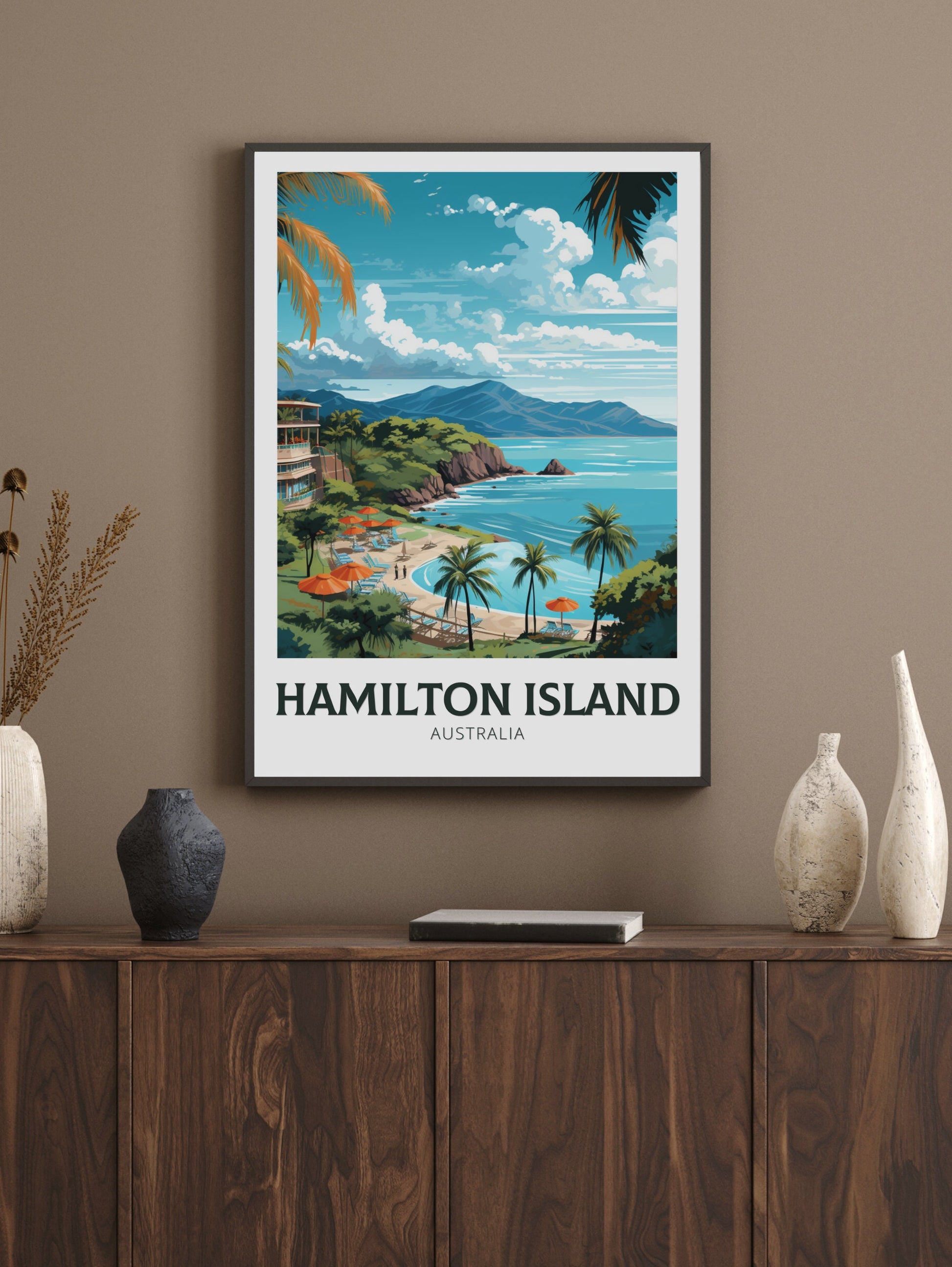 Hamilton Island Print | Hamilton Island Travel Poster | Australia Poster | Australia Print | Queensland Print | Island Poster | ID 637