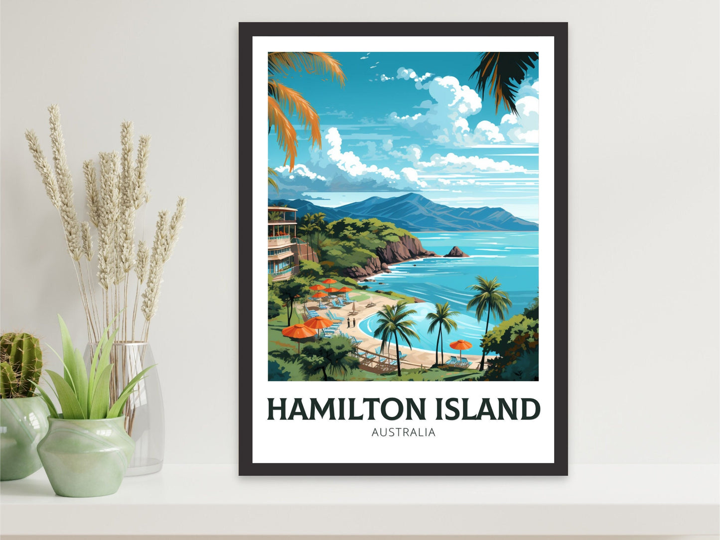 Hamilton Island Print | Hamilton Island Travel Poster | Australia Poster | Australia Print | Queensland Print | Island Poster | ID 637