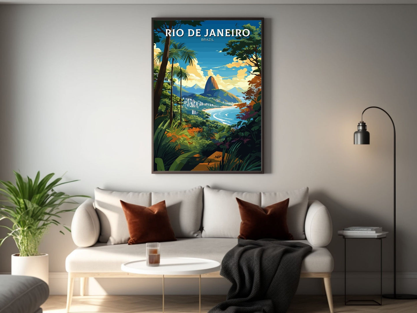 Rio De Janeiro Travel poster | Rio De Janeiro Print | Brazil Wall Art | Sugarloaf Mountain Rio de Janeiro Print | Housewarming gift | ID 670