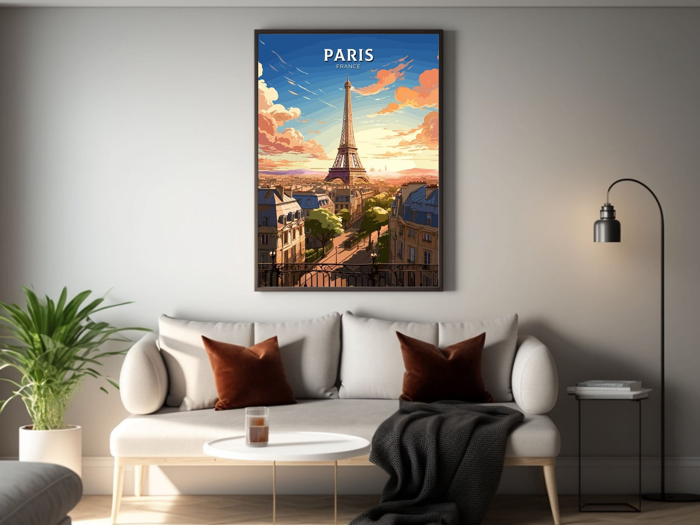 Paris Travel Print | Paris Illustration | Eiffel Tower Poster | Paris Art | France Print | Eiffel Tower Poster | Paris Affiche | ID 672