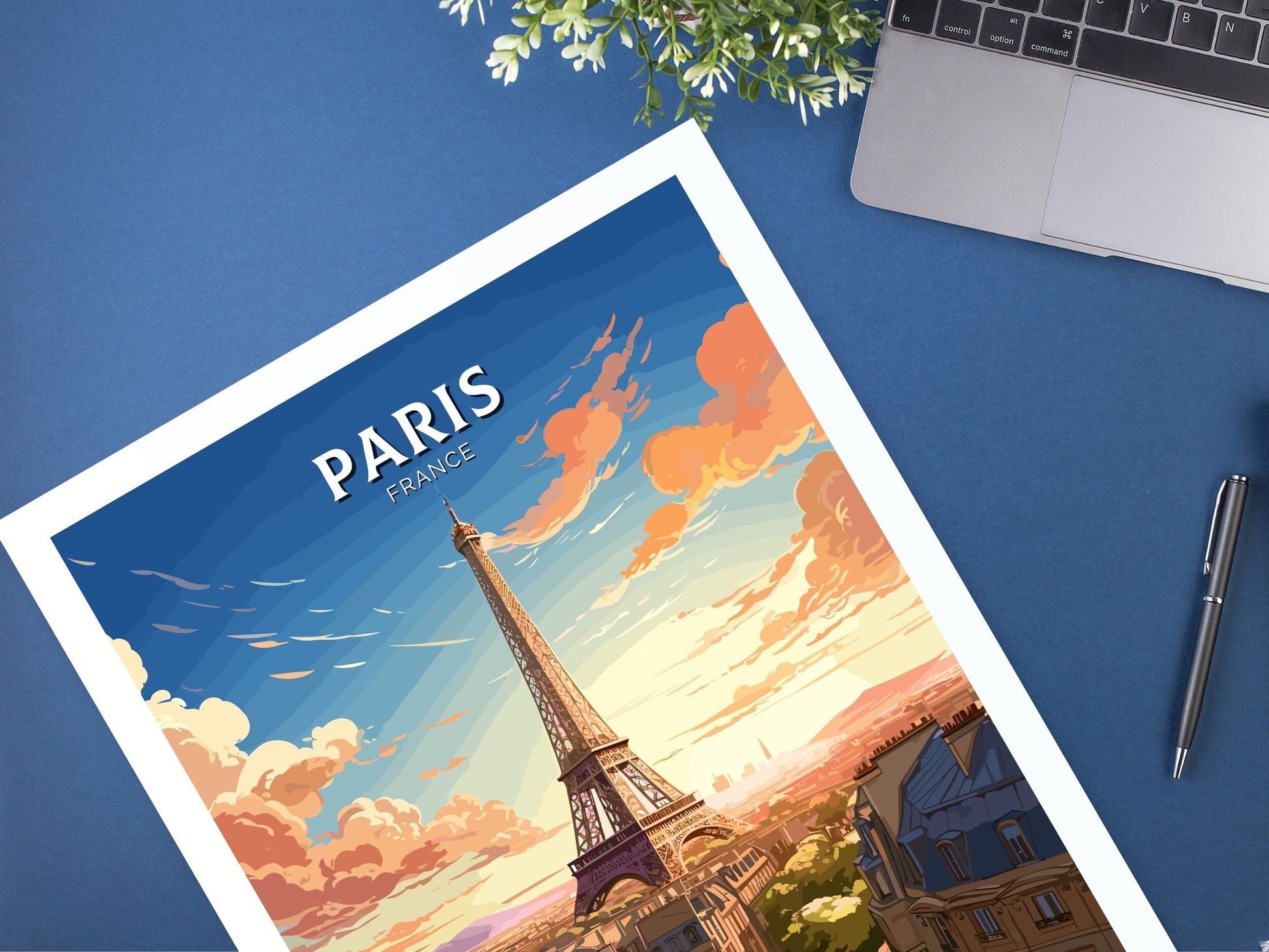 Paris Travel Print | Paris Illustration | Eiffel Tower Poster | Paris Art | France Print | Eiffel Tower Poster | Paris Affiche | ID 672