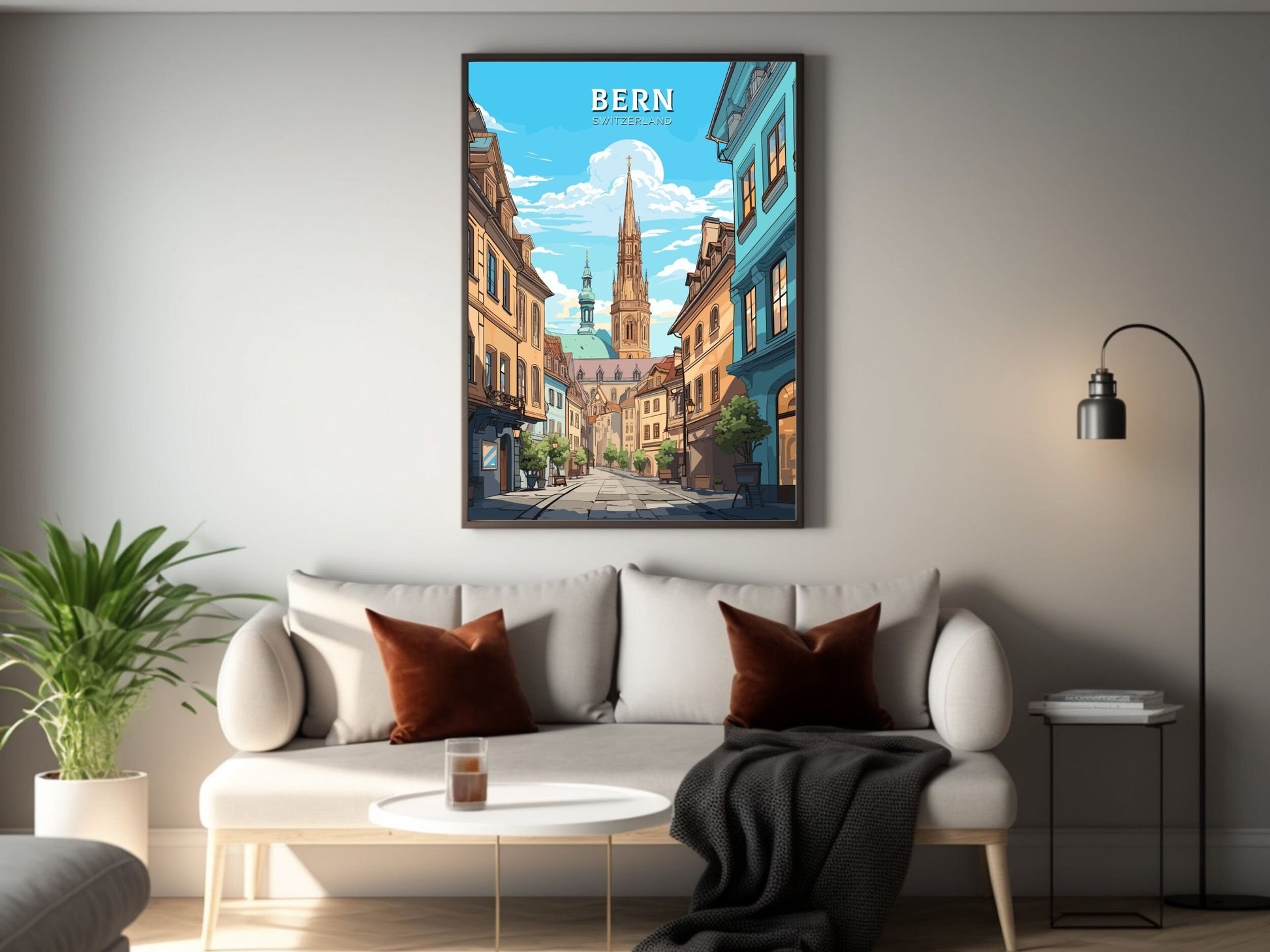 Bern Travel Poster | Bern Travel Print | Bern Illustration | Bern Wall Art | Switzerland Print | Bern Artwork | Switzerland Poster | ID 673