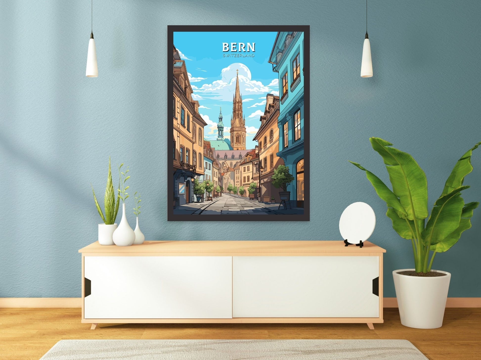 Bern Travel Poster | Bern Travel Print | Bern Illustration | Bern Wall Art | Switzerland Print | Bern Artwork | Switzerland Poster | ID 673