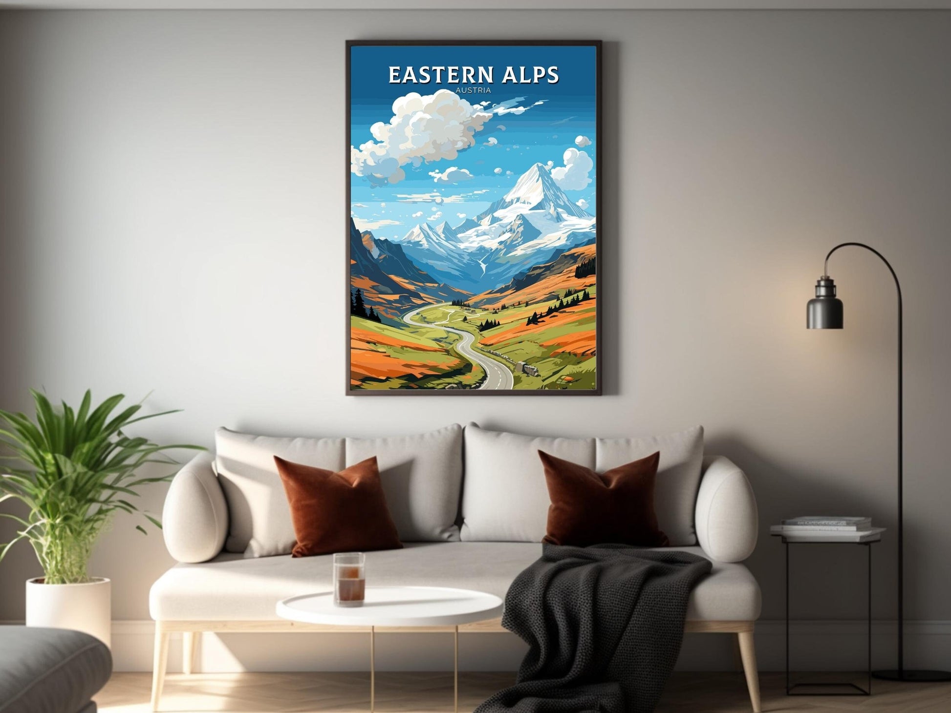 Eastern Alps Poster | Eastern Alps Wall Art | Eastern Alps Art | Eastern Alps Print | Illustration | Austria Poster | The Alps Poster ID 662