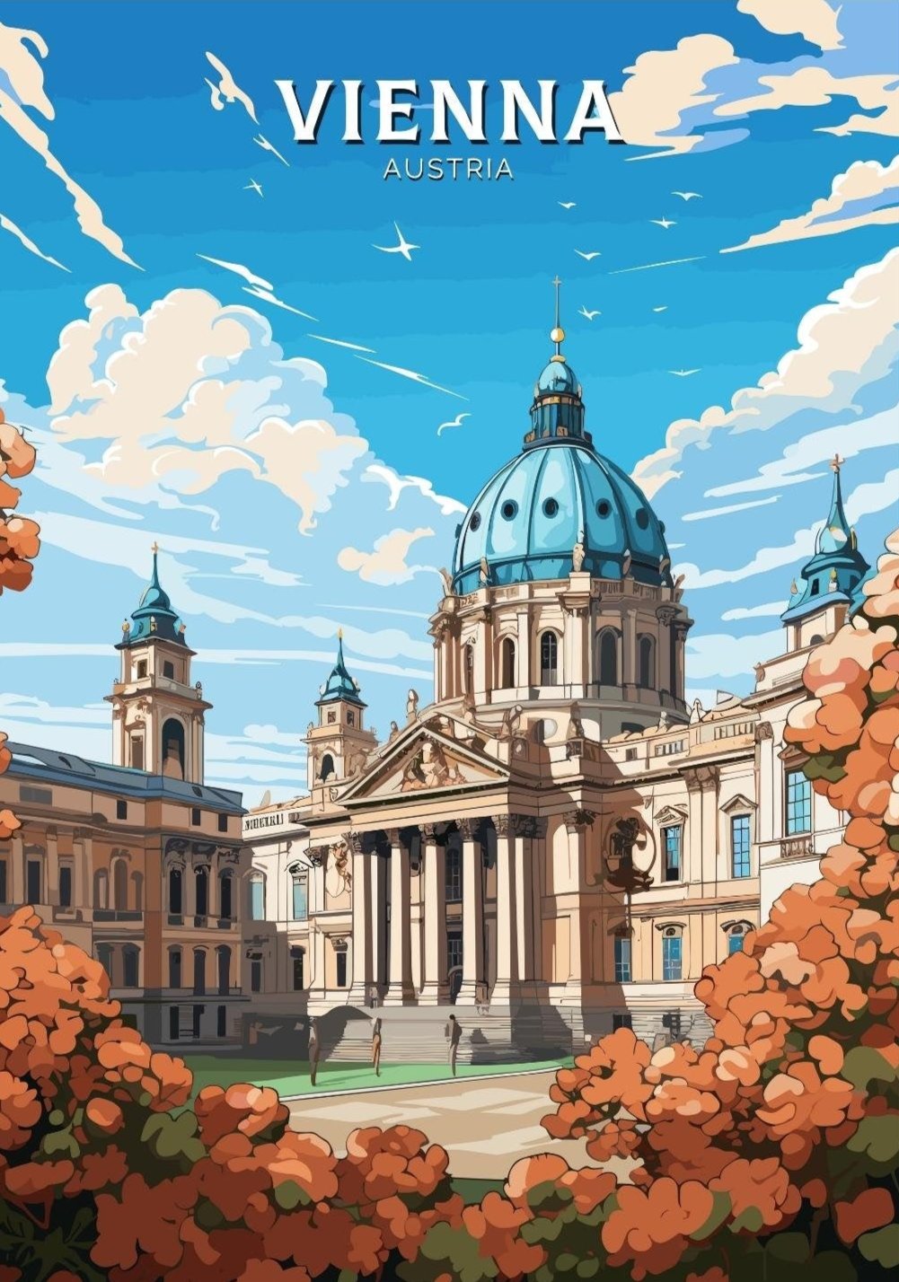 Europe VIENNA TRAVEL WALL ART - AUSTRIA POSTER
