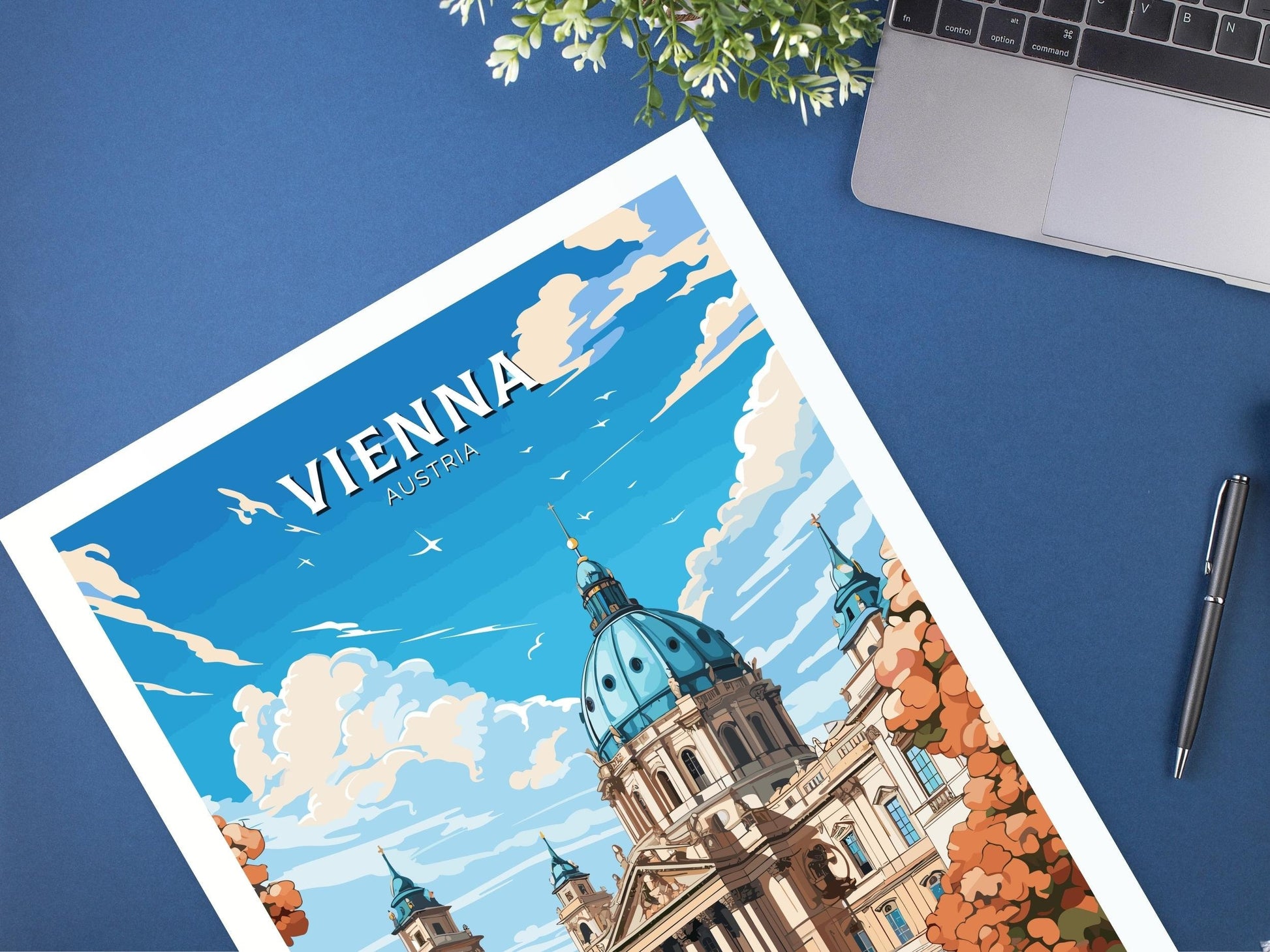 Vienna Travel Print | Vienna Art | Vienna Poster | Vienna Wall Art | Vienna Illustration | Vienna Home Decor | Hofburg Palace ID 663