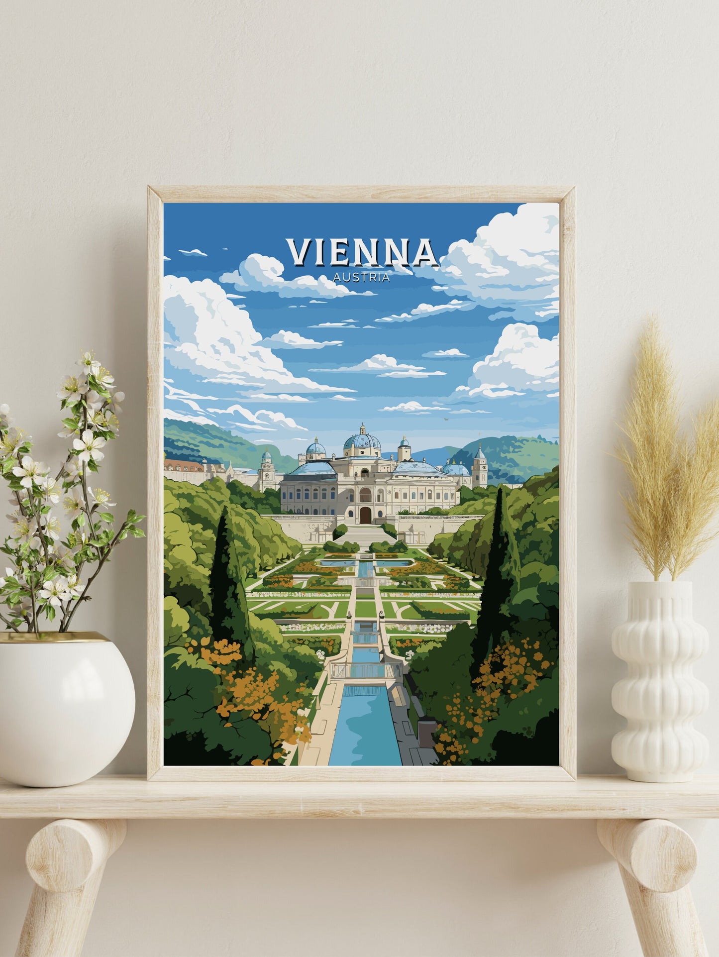 Vienna Travel Print | Vienna Art | Vienna Poster | Vienna Wall Art | Vienna Illustration | Vienna Home Decor | Hofburg Palace ID 663