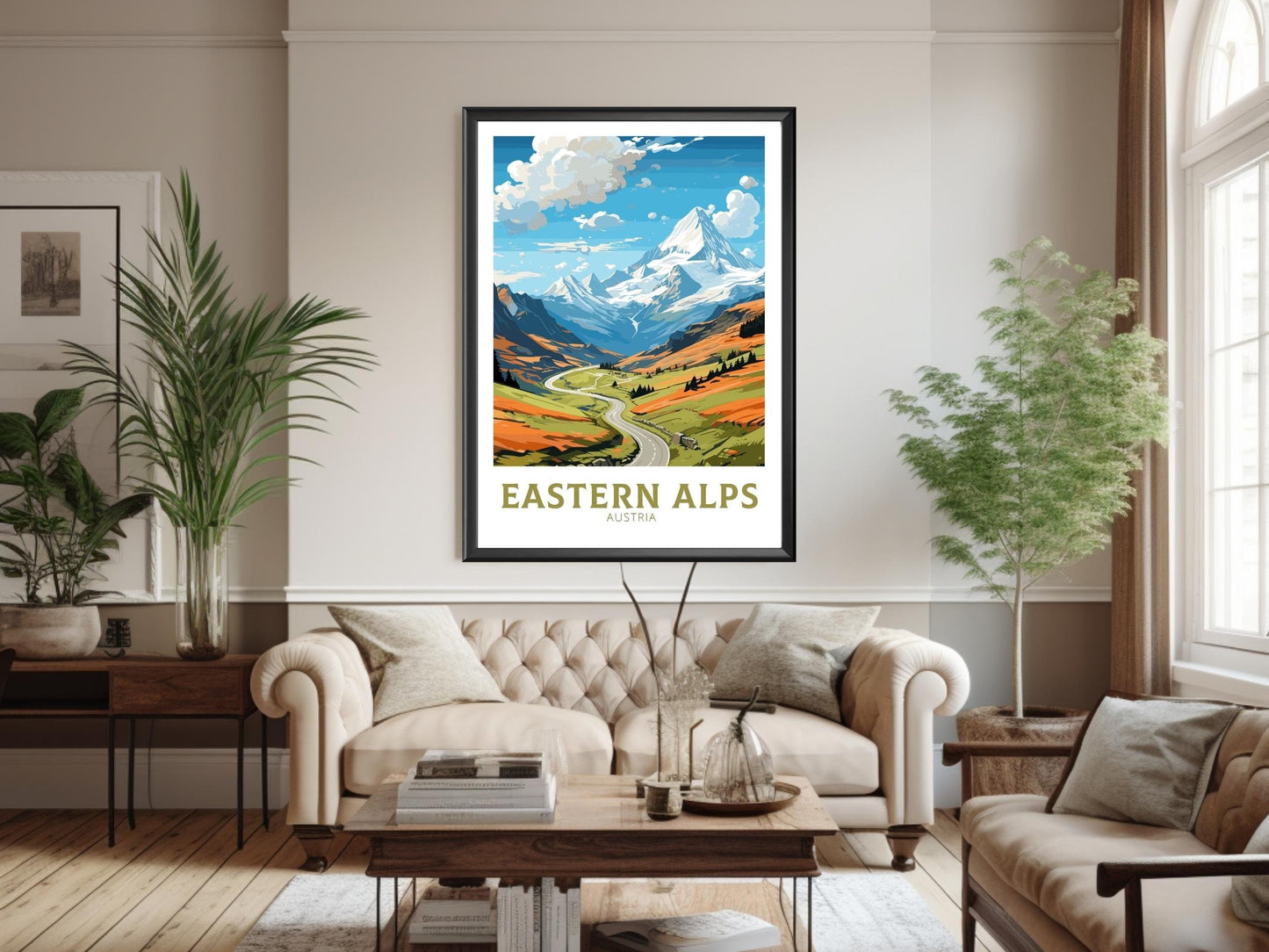 Eastern Alps Print | Eastern Alps Poster | Eastern Alps Wall Art | Eastern Alps Art | Illustration | Austria Poster | The Alps Poster ID 669