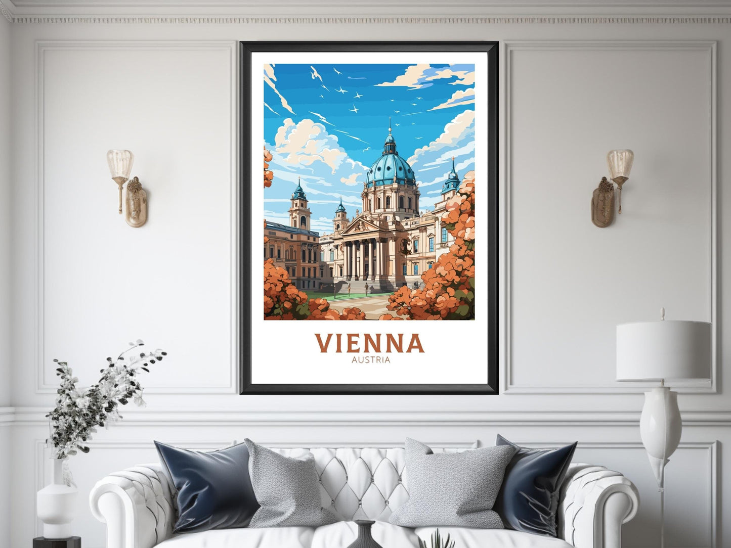 Vienna Poster | Vienna Travel Print | Vienna Art | Vienna Wall Art | Vienna Illustration | Vienna Home Decor | Hofburg Palace ID 682