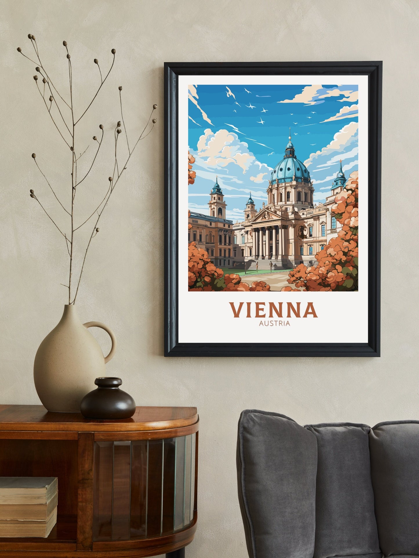 Vienna Poster | Vienna Travel Print | Vienna Art | Vienna Wall Art | Vienna Illustration | Vienna Home Decor | Hofburg Palace ID 682