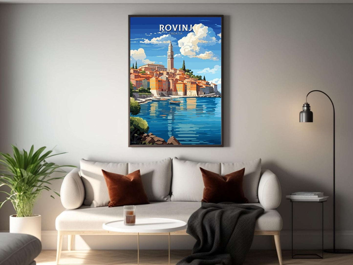 Rovinj Travel Poster | Rovinj Illustration | Rovinj Wall Art | Rovinj Print | Croatia Print | Rovinj Croatia Poster | ID 685