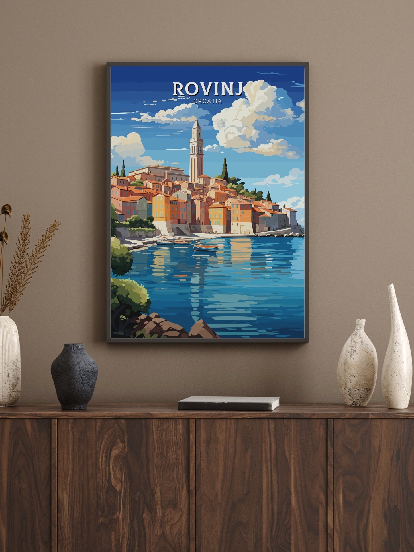 Rovinj Travel Poster | Rovinj Illustration | Rovinj Wall Art | Rovinj Print | Croatia Print | Rovinj Croatia Poster | ID 685