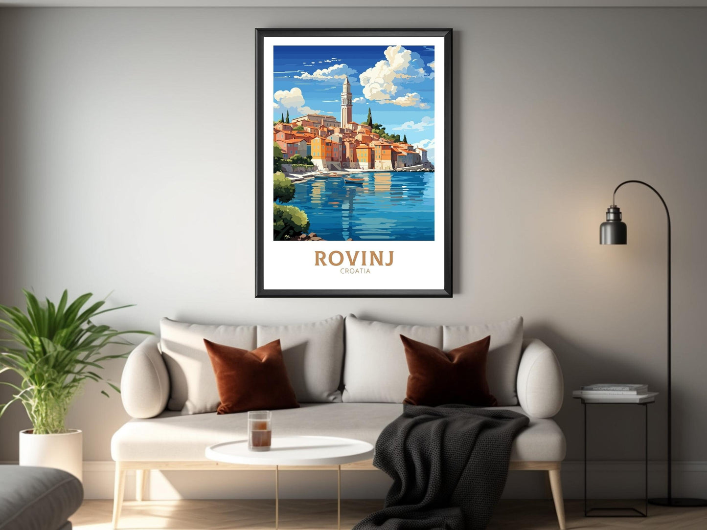 Rovinj Print | Rovinj Travel Poster | Rovinj Illustration | Rovinj Wall Art | Croatia Print | Rovinj Croatia Poster | ID 691