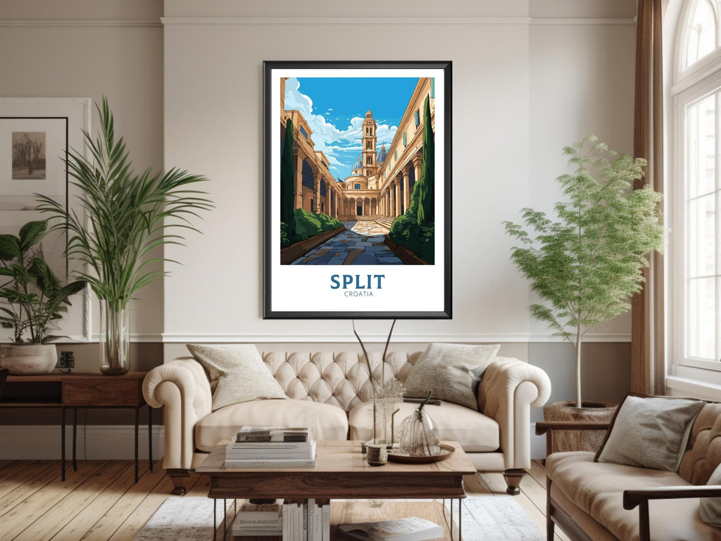 Split Poster | Split Print | Split Illustration | Split Wall Art | Croatia Print | Split Lakes Painting | Split Croatia Poster | ID 695