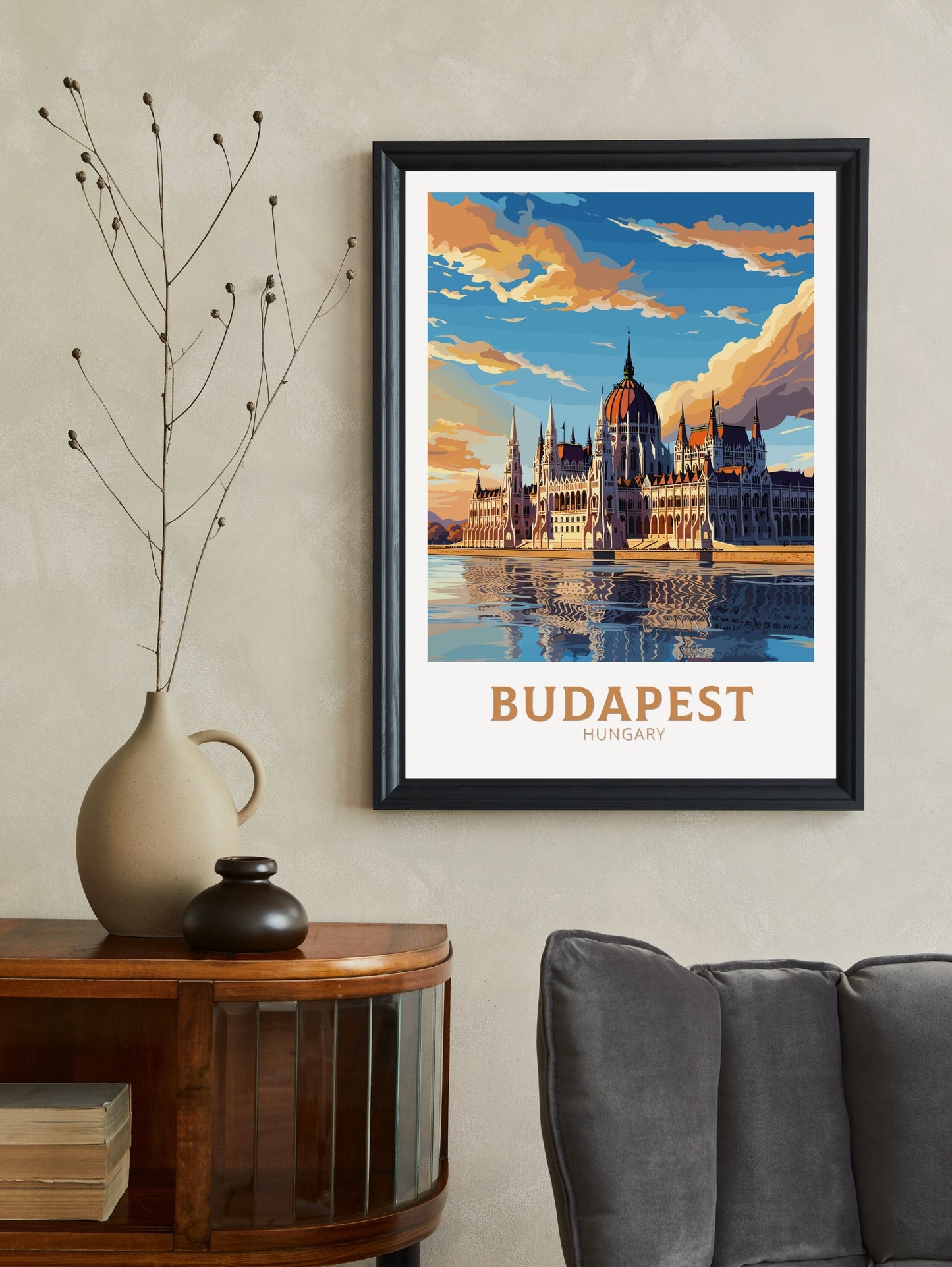 Budapest Print | Budapest Travel Poster | Budapest Illustration | Budapest Wall Art | Hungary Poster | Budapest Parliament Building ID 699