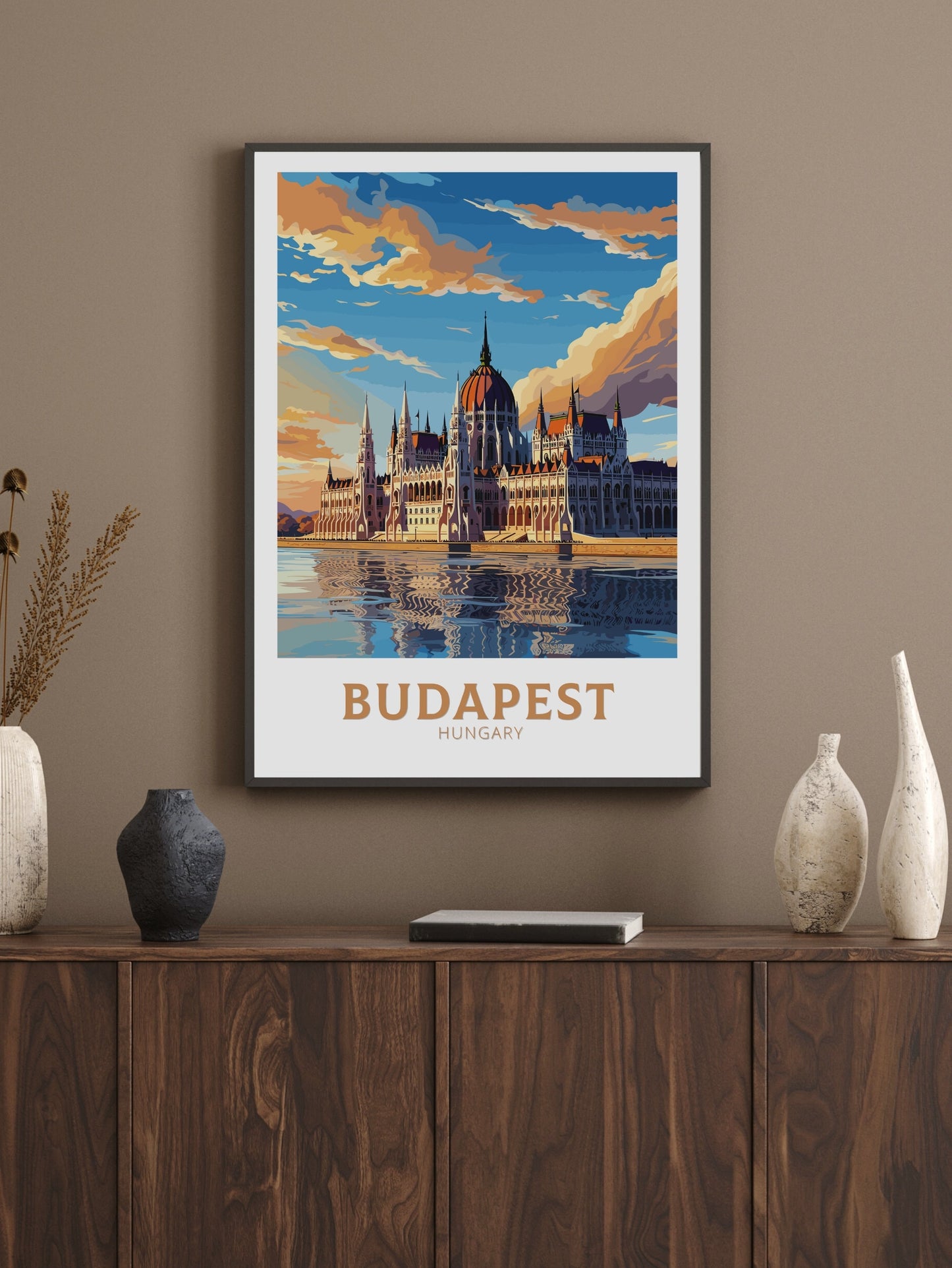 Budapest Print | Budapest Travel Poster | Budapest Illustration | Budapest Wall Art | Hungary Poster | Budapest Parliament Building ID 699