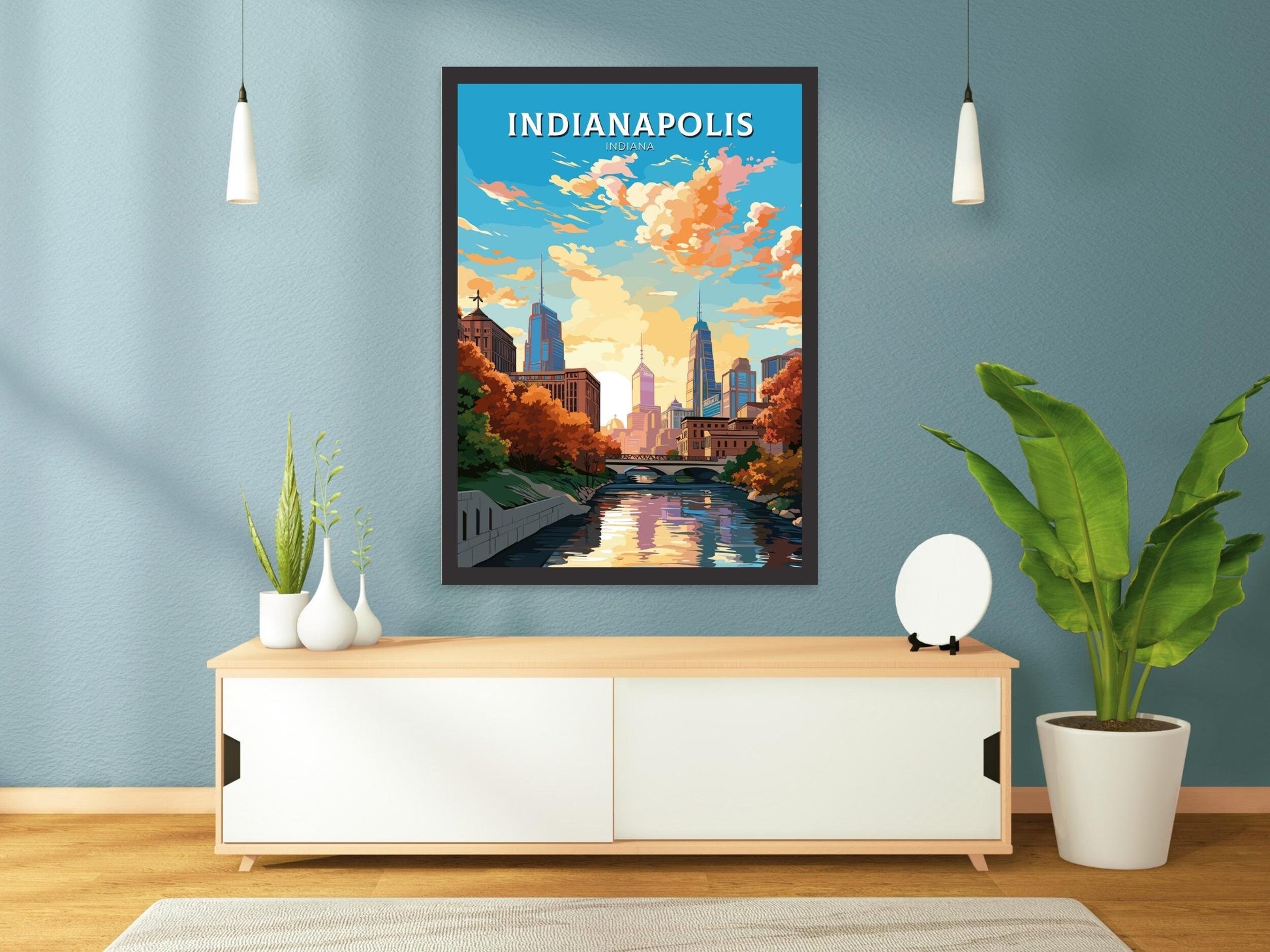 Indianapolis Travel Print | Indianapolis Print | Indianapolis Poster | Indiana Wall Art | USA print | Indiana City Poster | ID 797