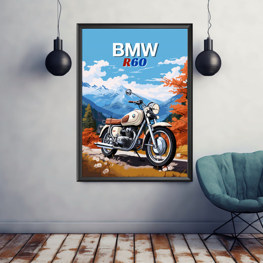BMW R60 Print, BMW R60 Poster, Motorbike Print, Motorbike Art, Motorbike Poster, Motorcycle Print, Motorcycle Poster, Motorcycle Art