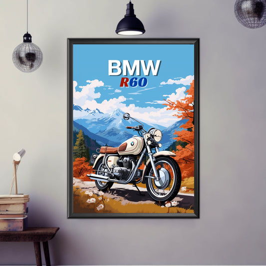 BMW R60 Print, BMW R60 Poster, Motorbike Print, Motorbike Art, Motorbike Poster, Motorcycle Print, Motorcycle Poster, Motorcycle Art