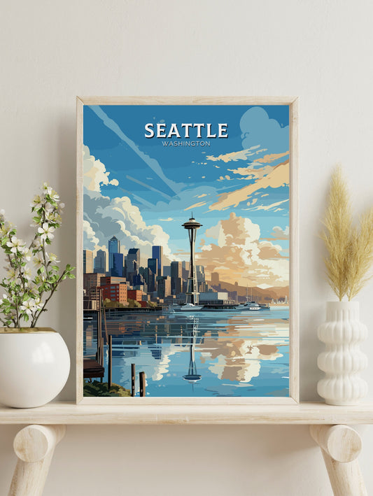 Seattle skyline poster