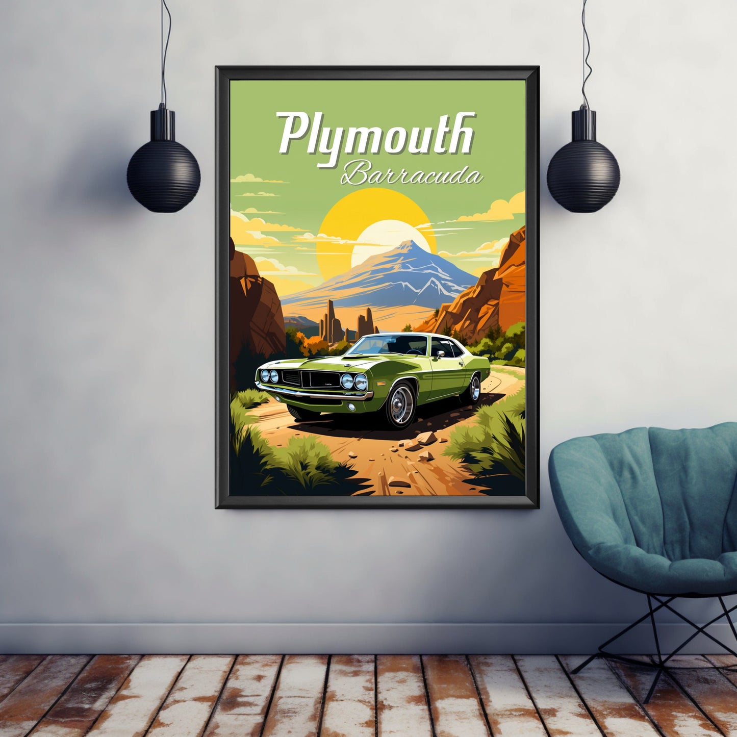 1970s Plymouth Barracuda Print