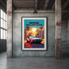 DMC DeLorean Poster, DMC DeLorean Print, 1980s Car Print, Car Print, Car Poster, Car Art, Classic Car Print, Vintage Car Print