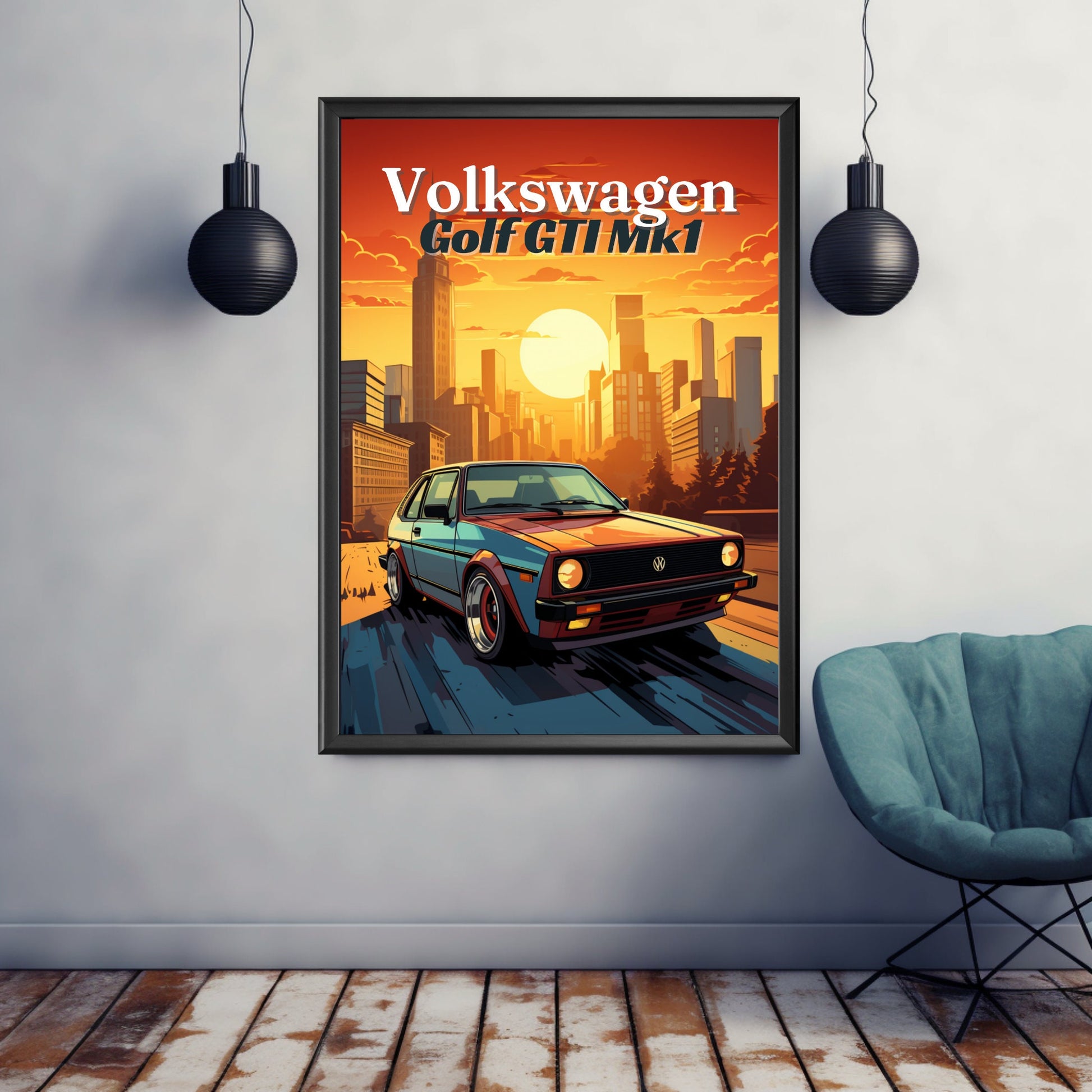 Volkswagen Golf GTI Mk1 Poster, 1980s