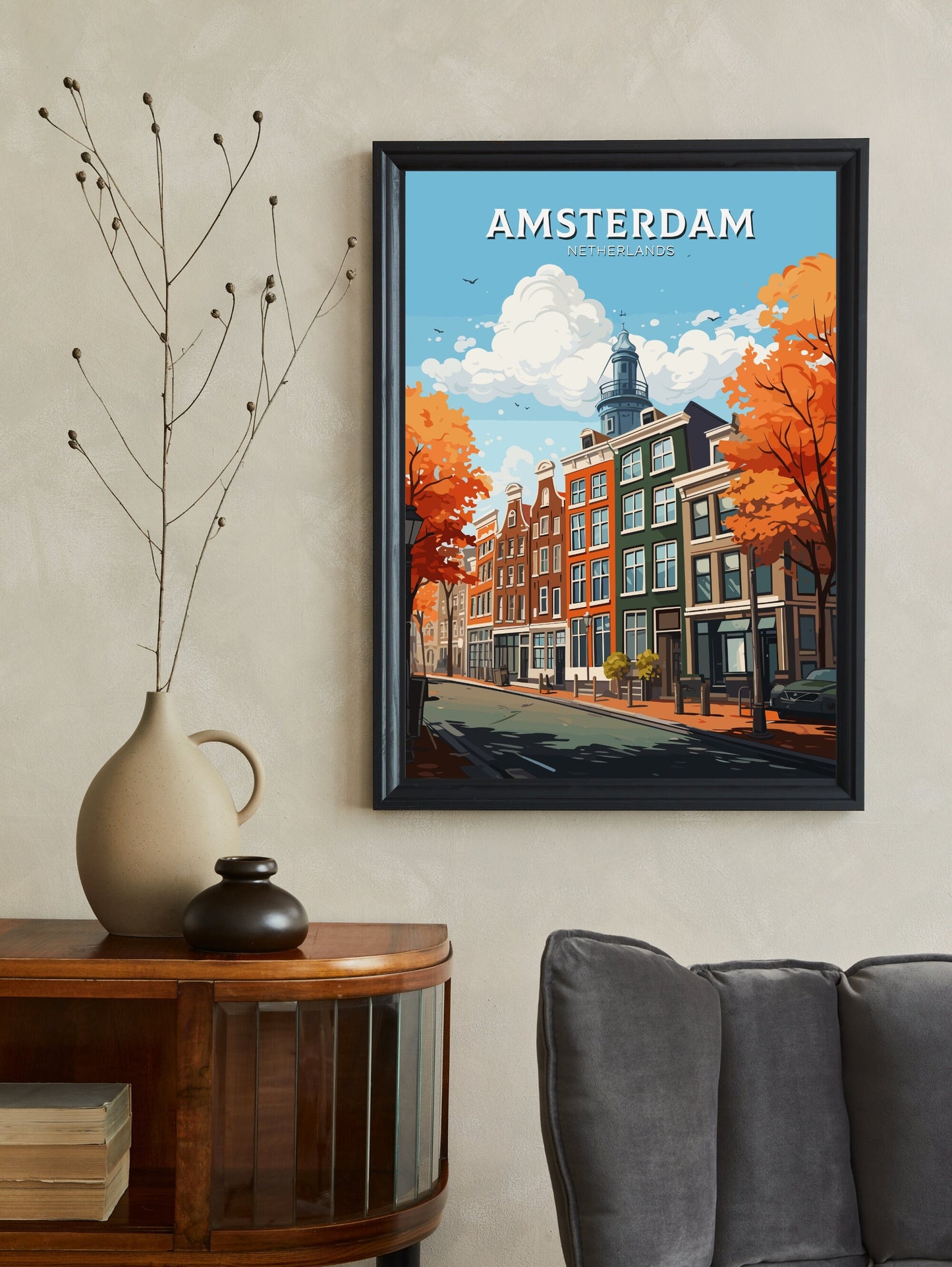 Amsterdam Print | Anne Frank House | Amsterdam Wall Art | Netherlands Print | Amsterdam Home Decor | Amsterdam Poster | ID 702