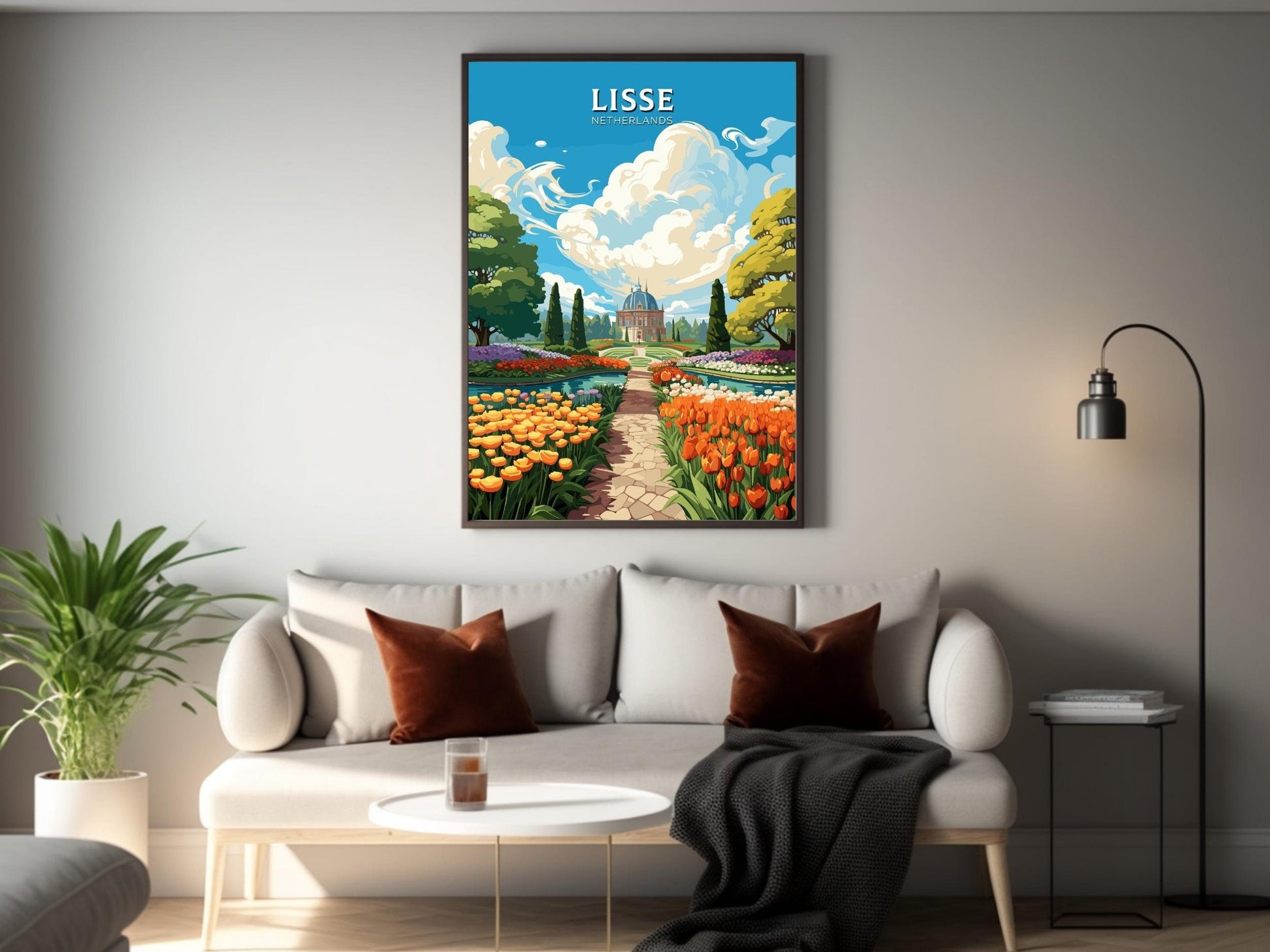 Lisse Poster | Lisse Netherlands Travel Poster | Lisse Wall Art | Netherlands Print | Lisse Keukenhof Gardens | Lisse Print | ID 706