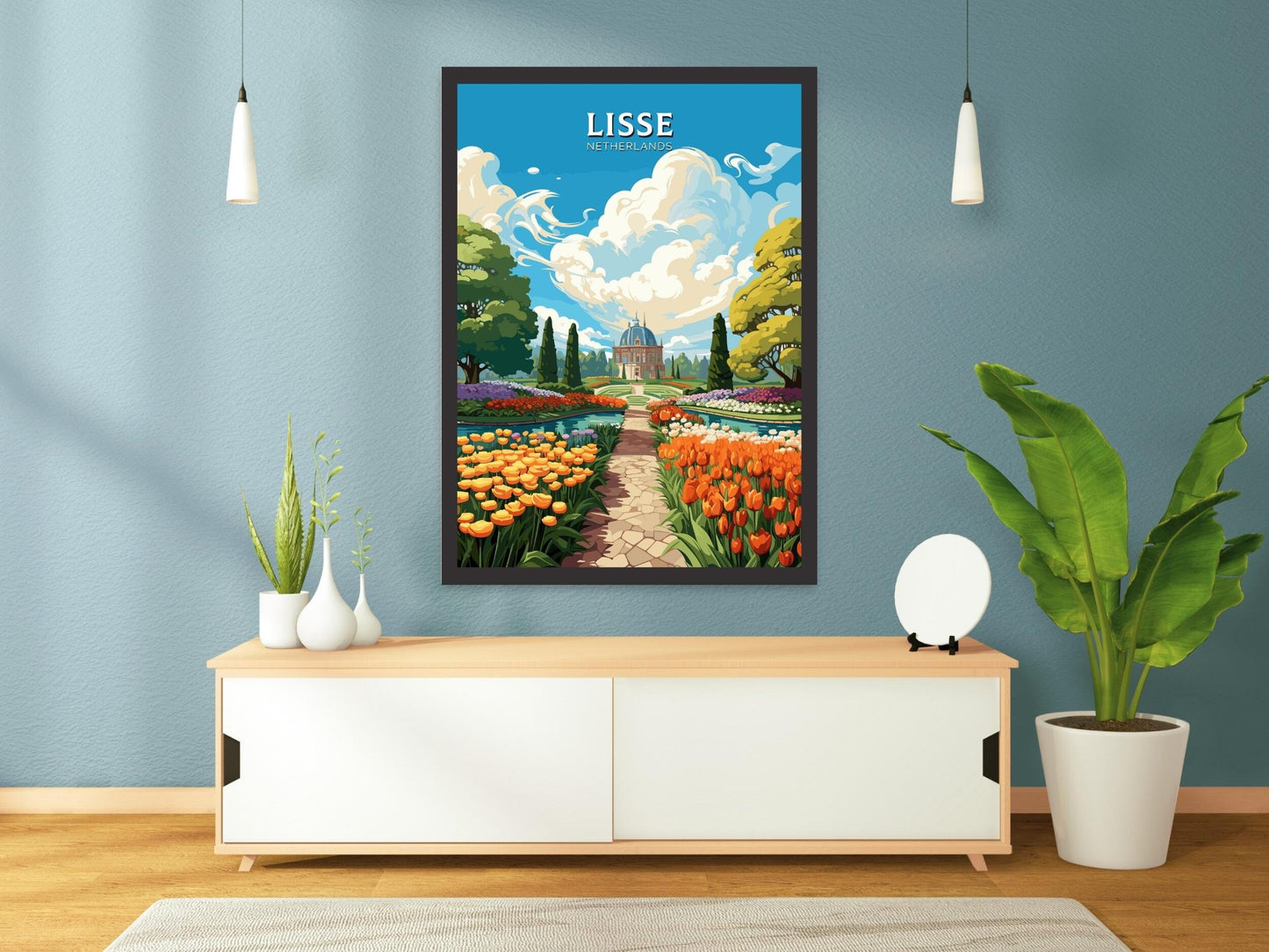 Lisse Poster | Lisse Netherlands Travel Poster | Lisse Wall Art | Netherlands Print | Lisse Keukenhof Gardens | Lisse Print | ID 706