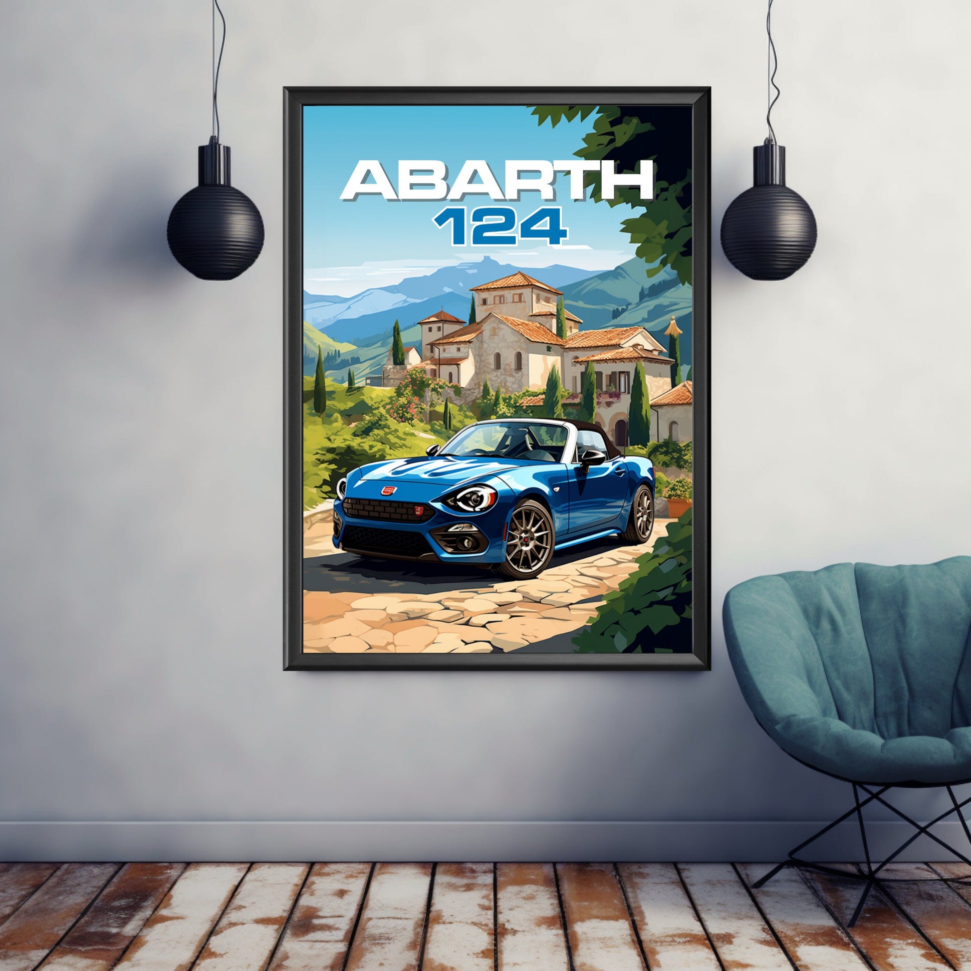 Abarth 124 Car Poster