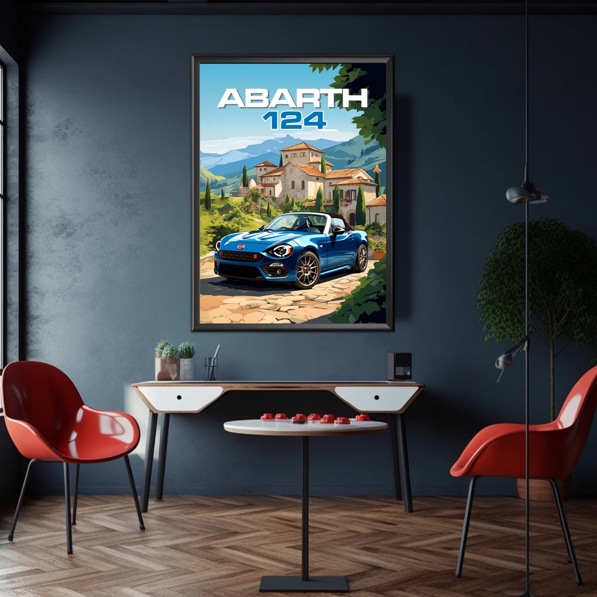 Abarth 124 Car Poster