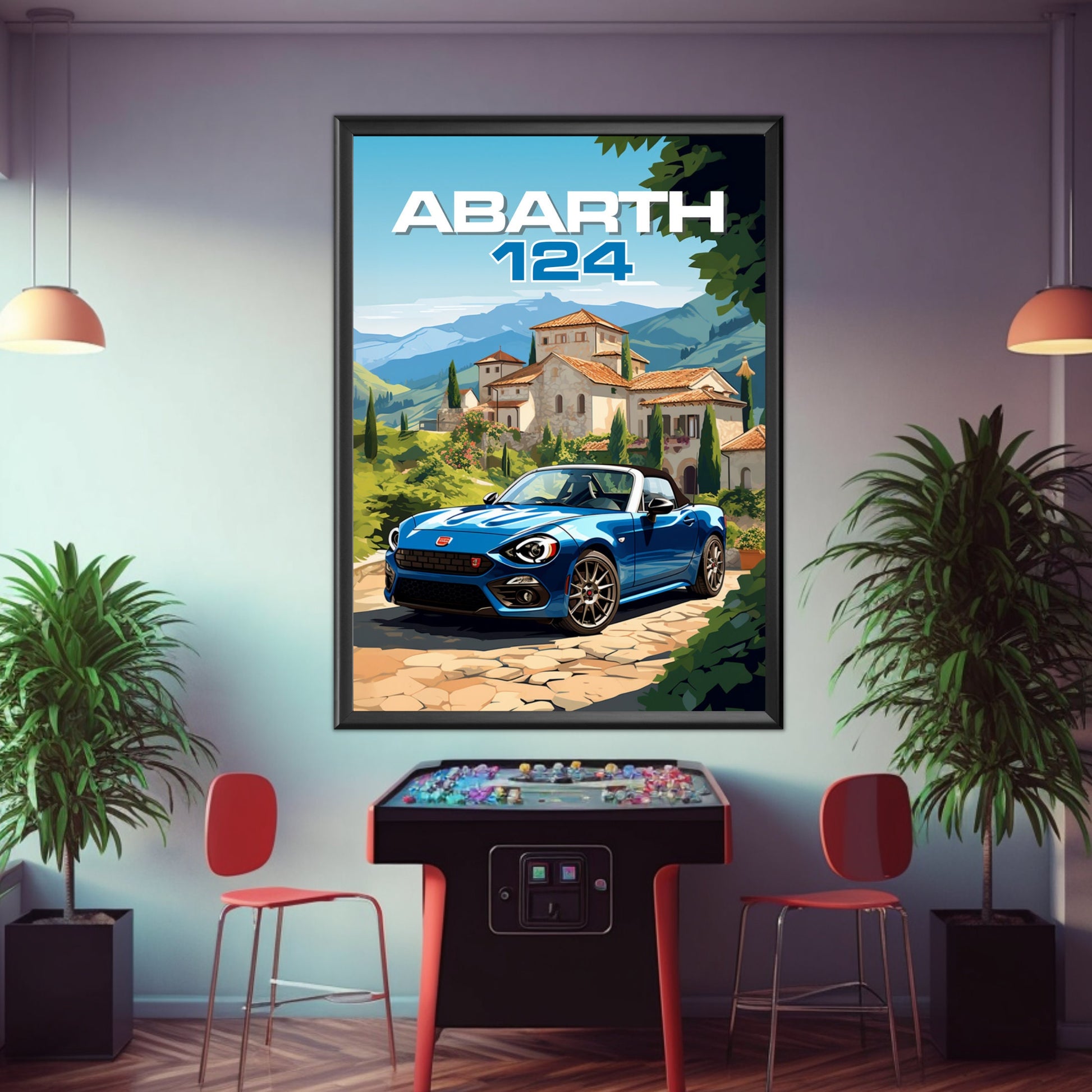 Abarth 124 Car Poster