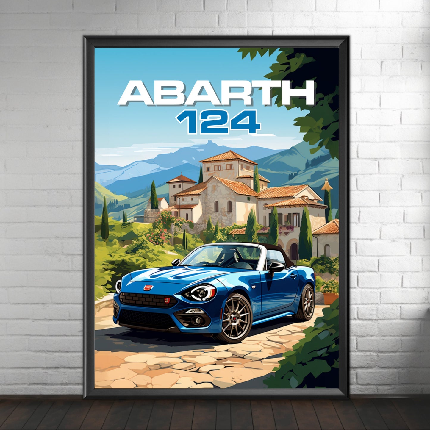 Abarth 124 Car Poster